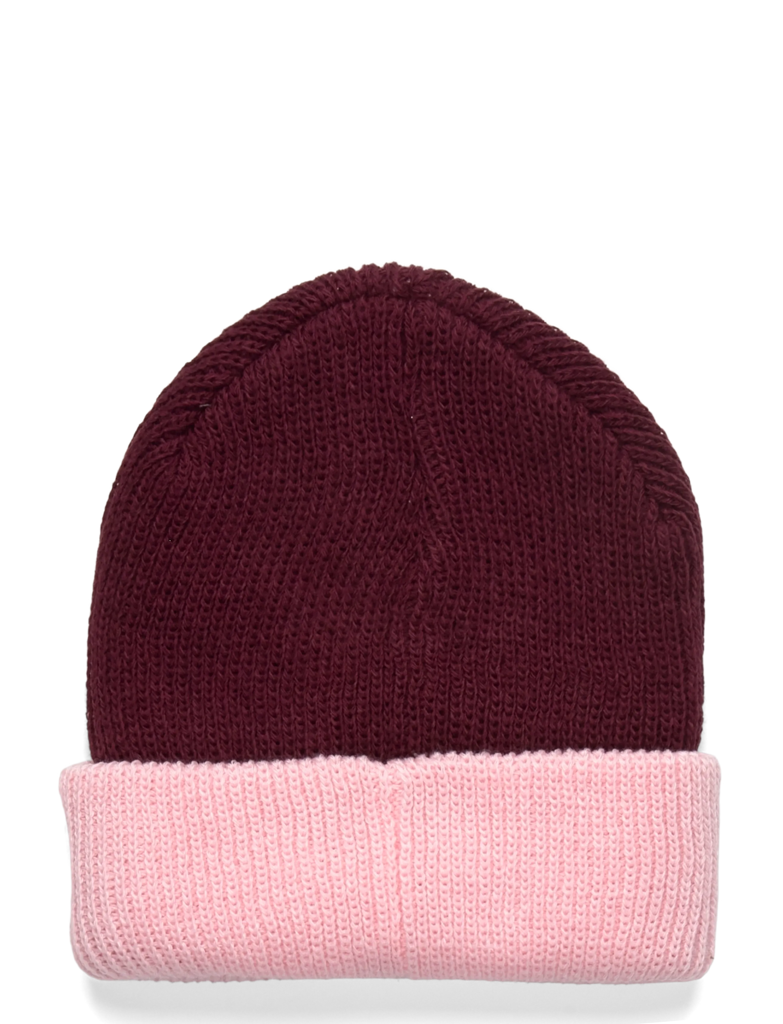 Columbia Sportswear - Youth Whirlibird Cuffed Beanie - beanies - rich wine, satin pink, mountains - 1