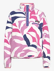 Columbia Sportswear - Helvetia Cropped Half Snap - mid layer jackets - cosmos floristic print, eve, salmon rose - 0