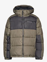 Columbia Sportswear - Pike Lake II Hooded Jacket - vinterjackor - stone green, shark - 0