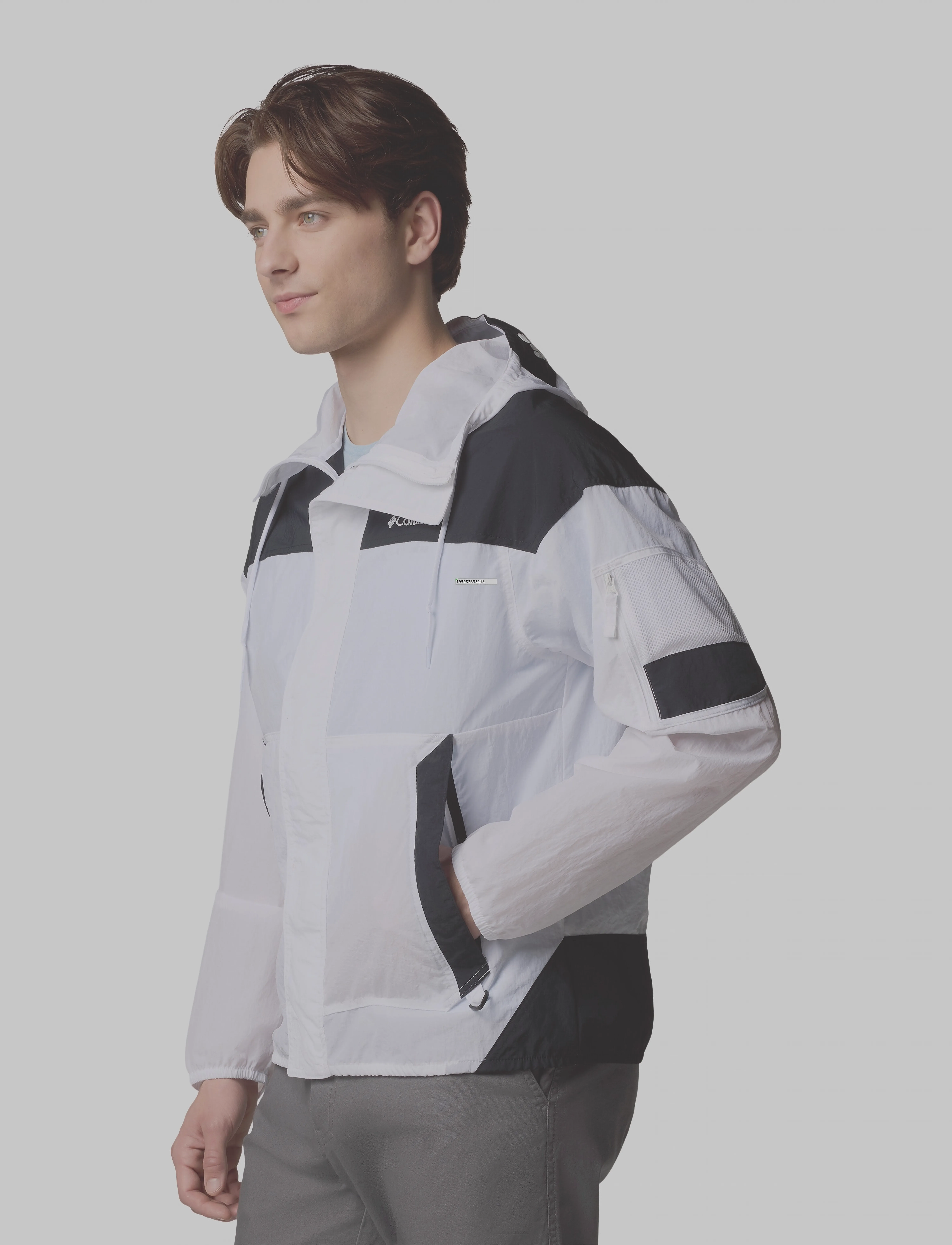 Columbia Sportswear - Challenger II Windbreaker - white, black - 4