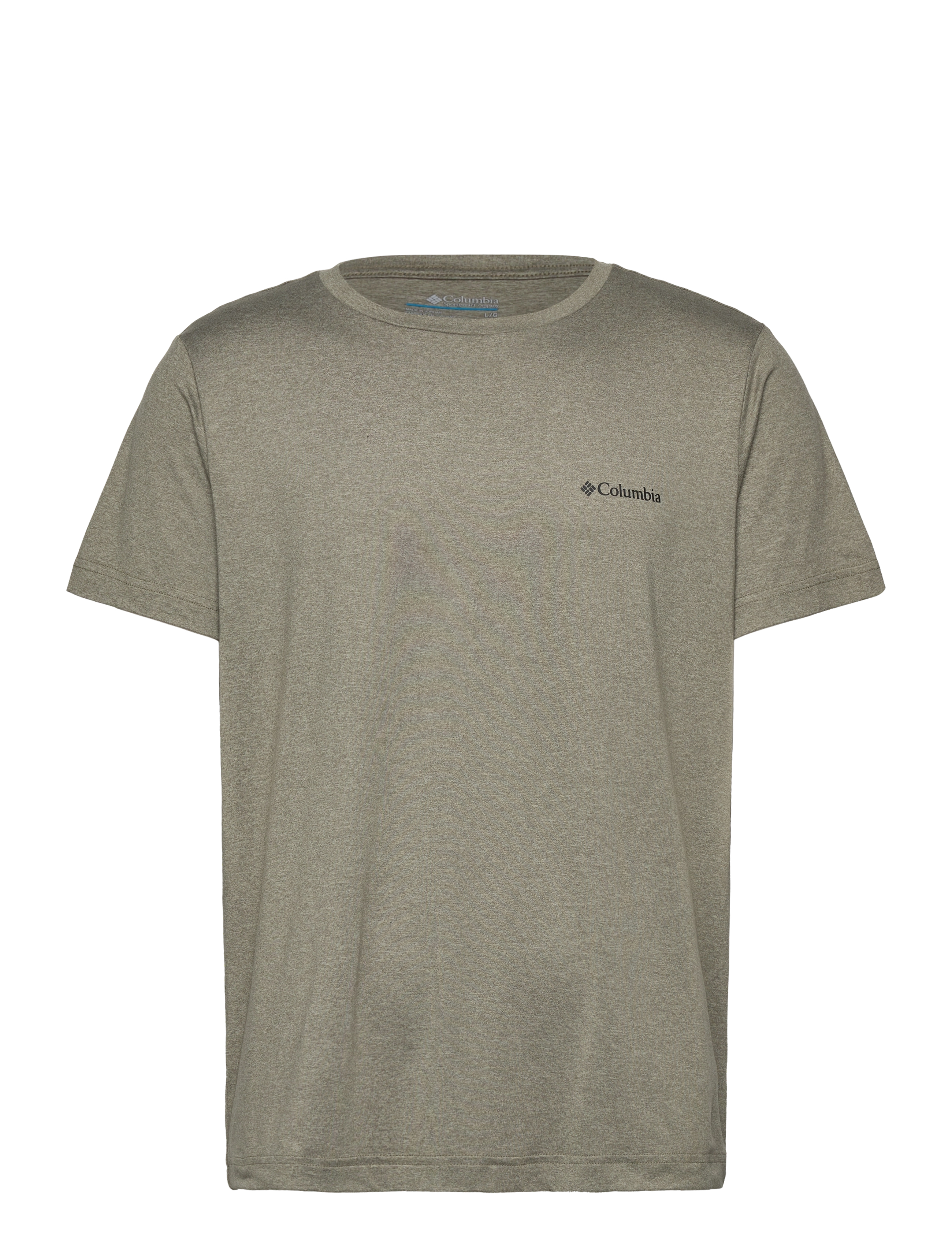 Columbia Sportswear Kwick Hike Back Graphic SS Tee - Columbia Sportswear - STONE GREEN HEATHER, LINEAR VIEW MULTI / green