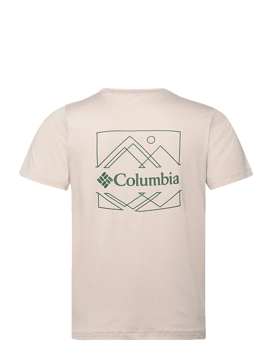 Columbia Sportswear - Kwick Hike Back Graphic SS Tee - oberteile & t-shirts - dark stone heather, linescape - 1