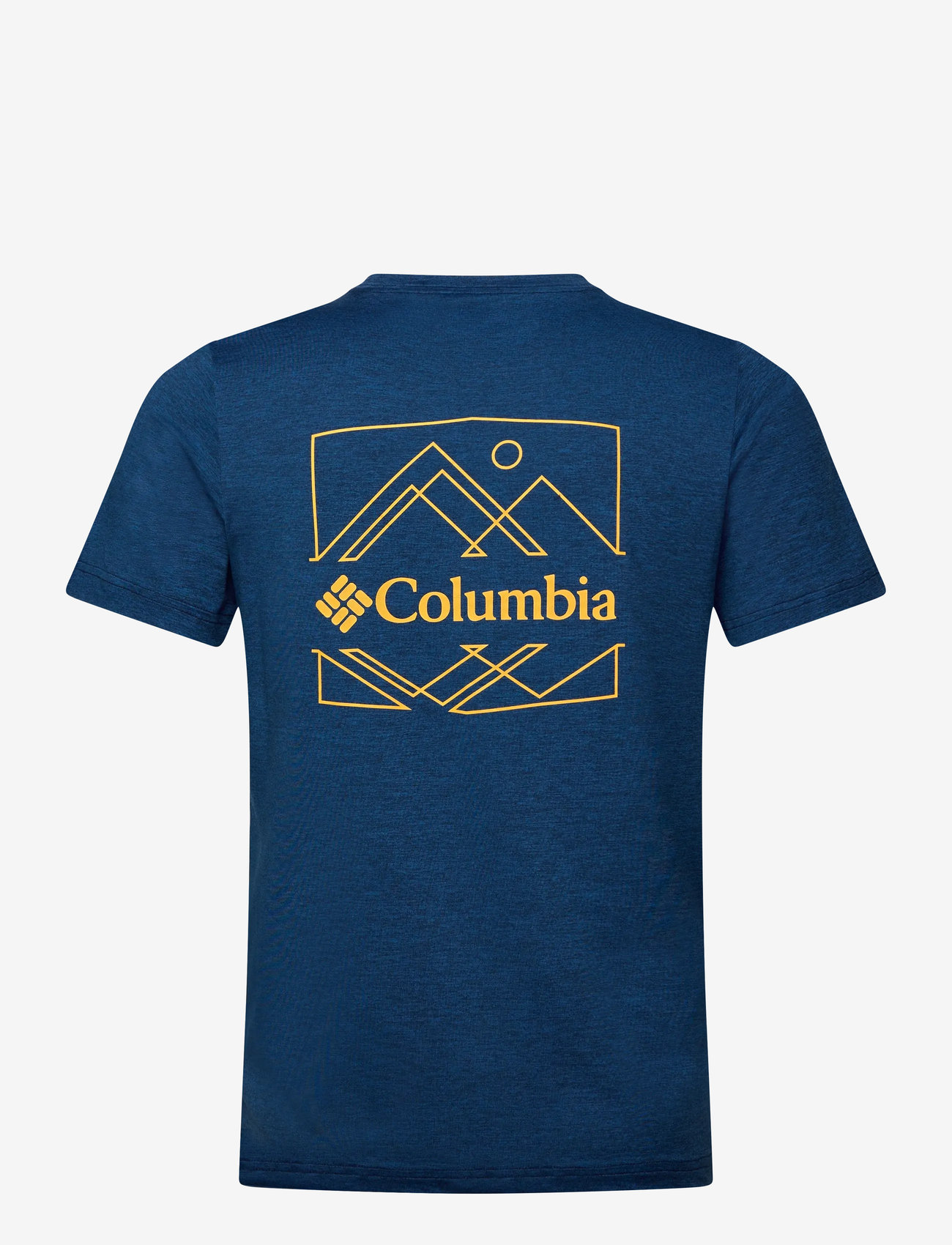 Columbia Sportswear - Kwick Hike Back Graphic SS Tee - t-shirts - collegiate navy heather, linescape - 1