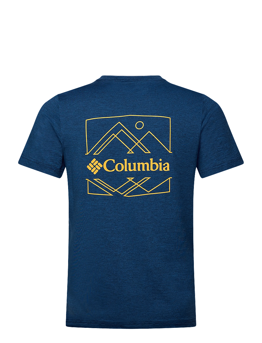 Columbia Sportswear - Kwick Hike Back Graphic SS Tee - oberteile & t-shirts - collegiate navy heather, linescape - 1