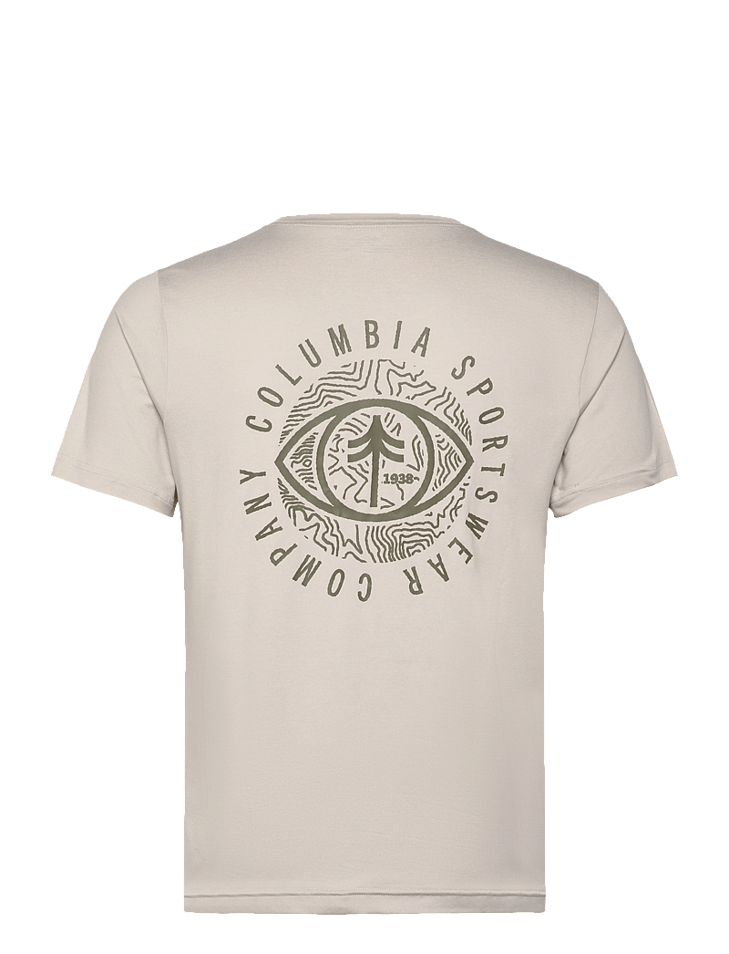 Columbia Sportswear - Kwick Hike Back Graphic SS Tee - oberteile & t-shirts - dark stone heather, planet watch - 1