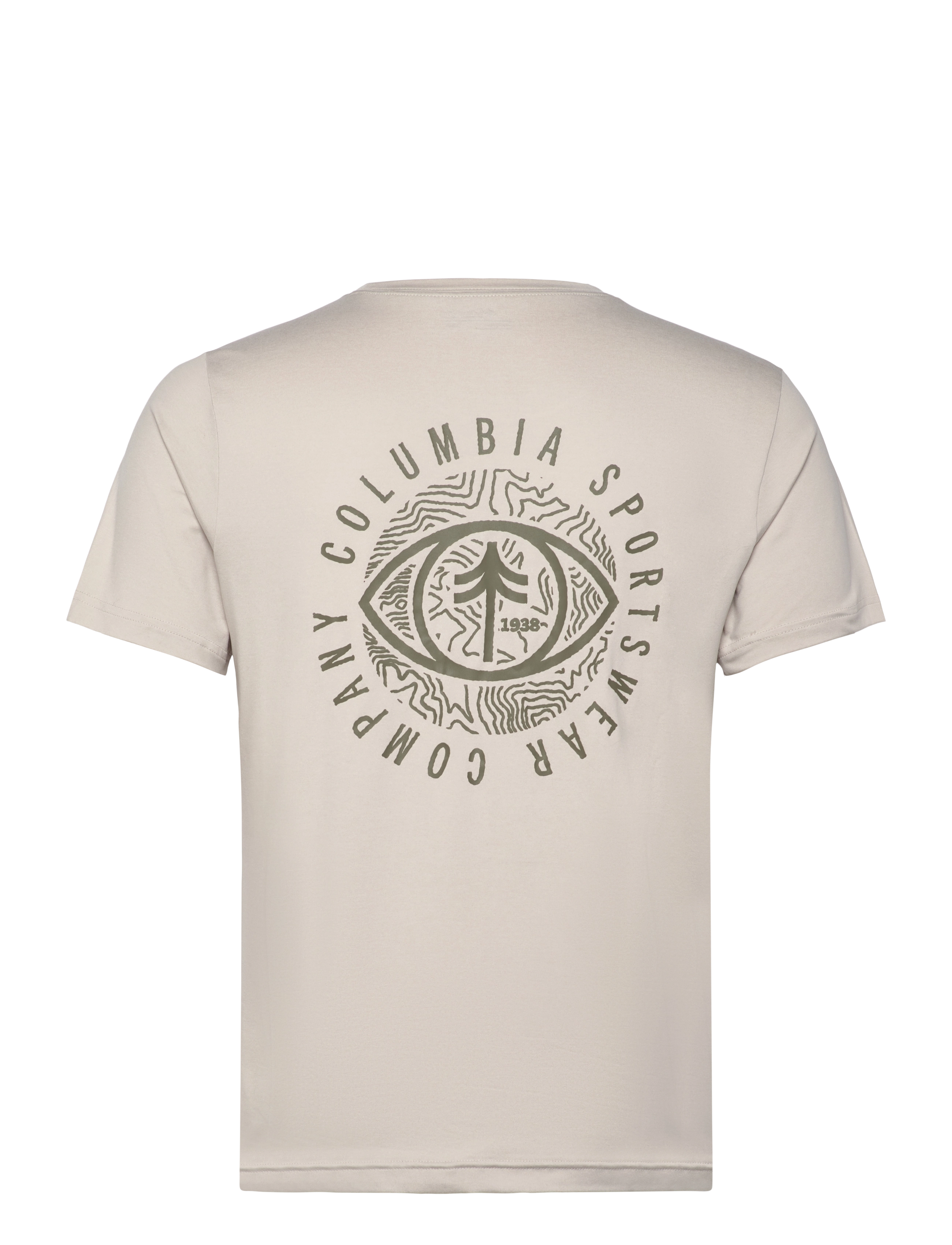 Columbia Sportswear - Kwick Hike Back Graphic SS Tee - tops & t-shirts - dark stone heather, planet watch - 1
