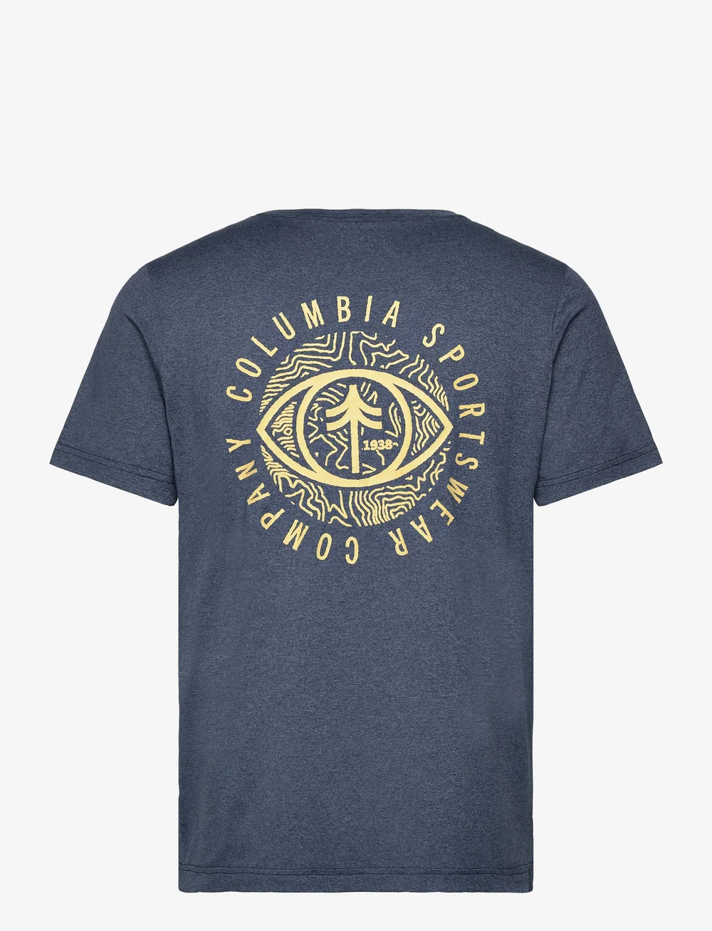 Columbia Sportswear - Kwick Hike Back Graphic SS Tee - tops & t-shirts - collegiate navy heather, planet watch - 1