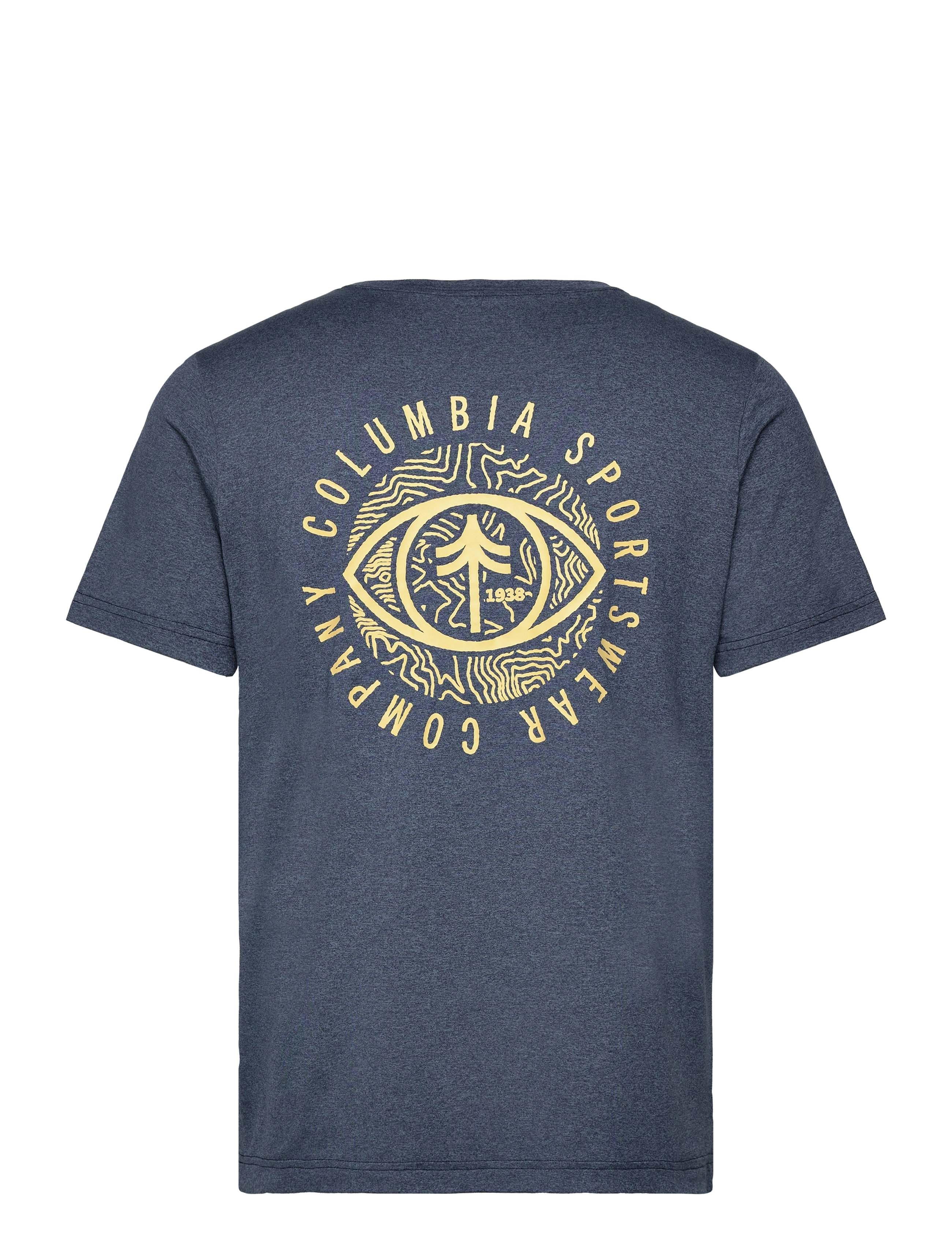 Columbia Sportswear - Kwick Hike Back Graphic SS Tee - t-shirts - collegiate navy heather, planet watch - 1