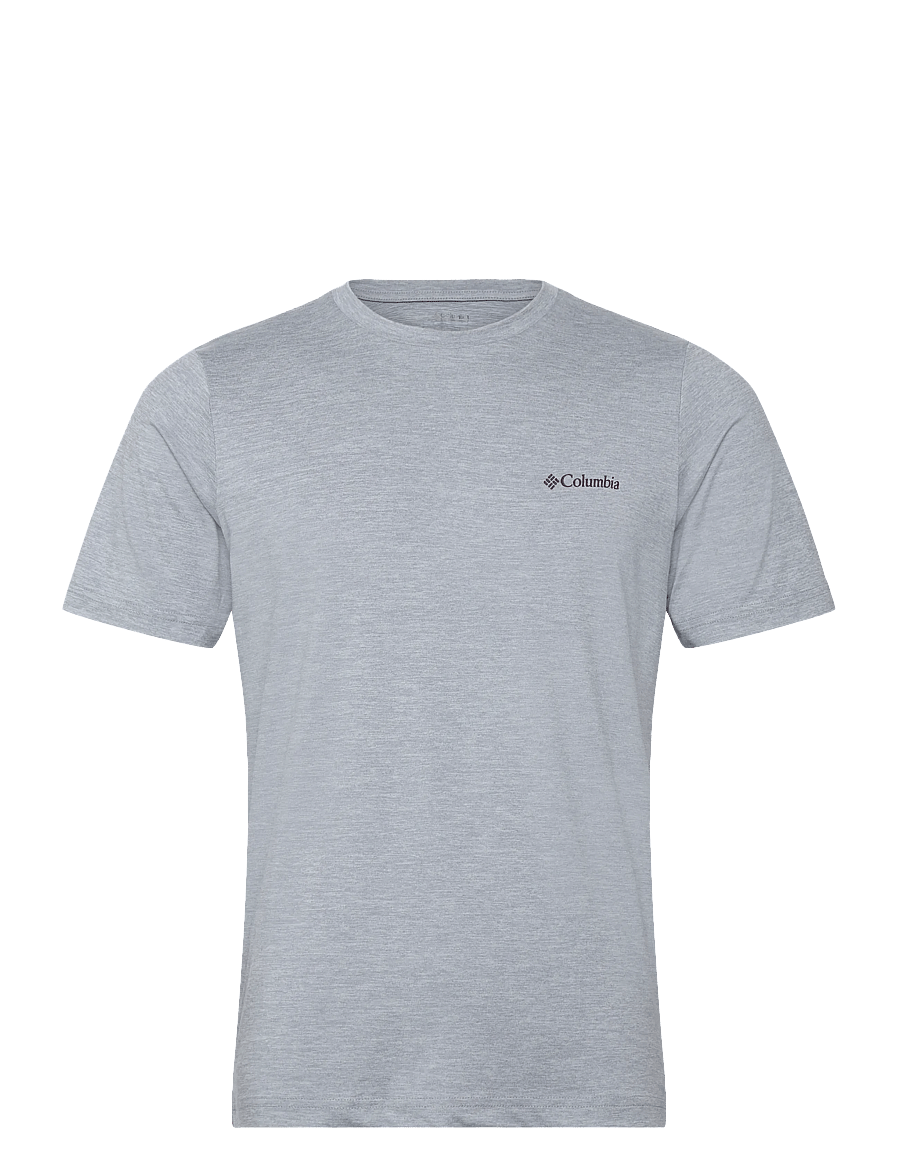 Columbia Sportswear - Kwick Hike Back Graphic SS Tee - t-shirts - tradewinds grey heather, linescape - 0