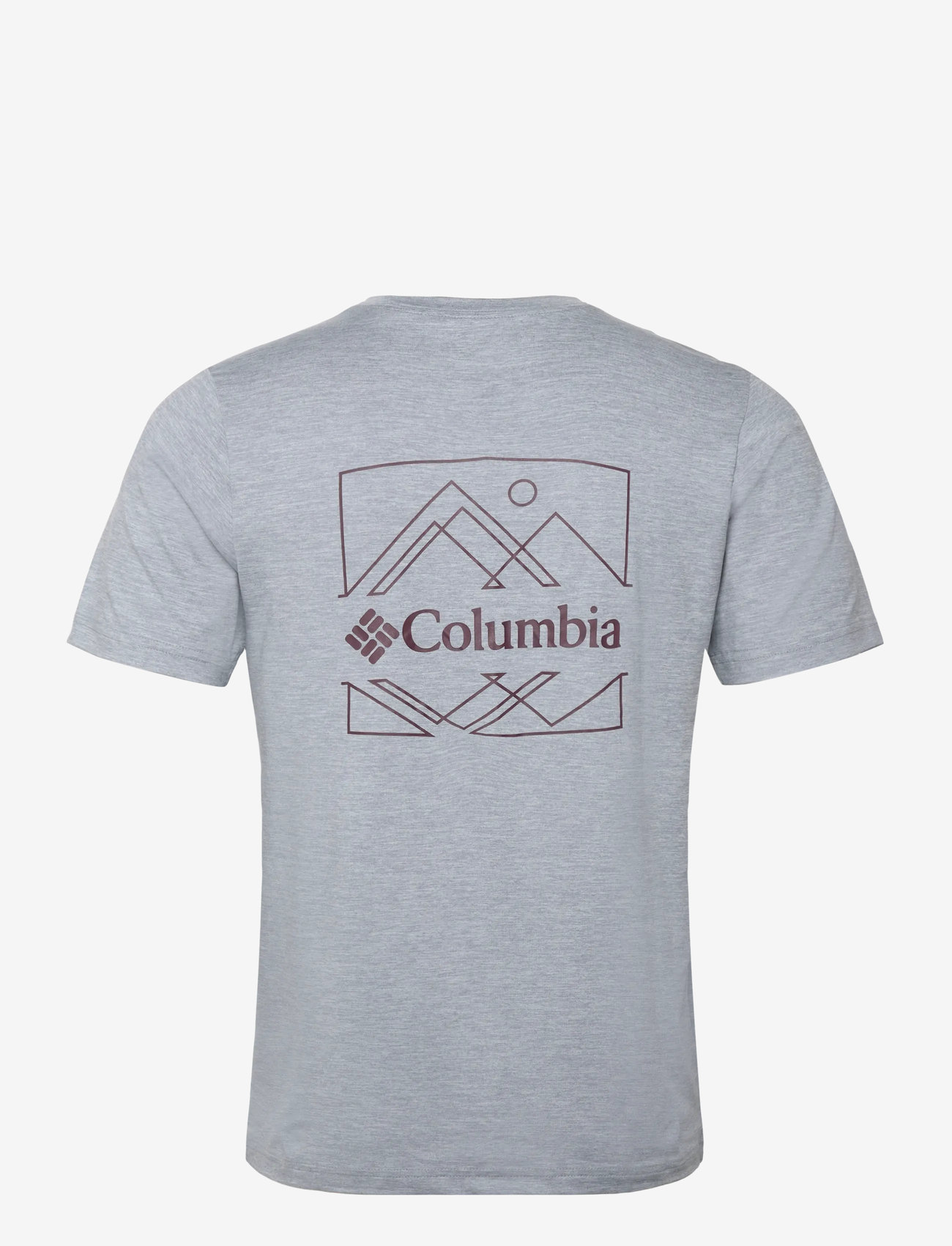 Columbia Sportswear - Kwick Hike Back Graphic SS Tee - t-shirts - tradewinds grey heather, linescape - 1