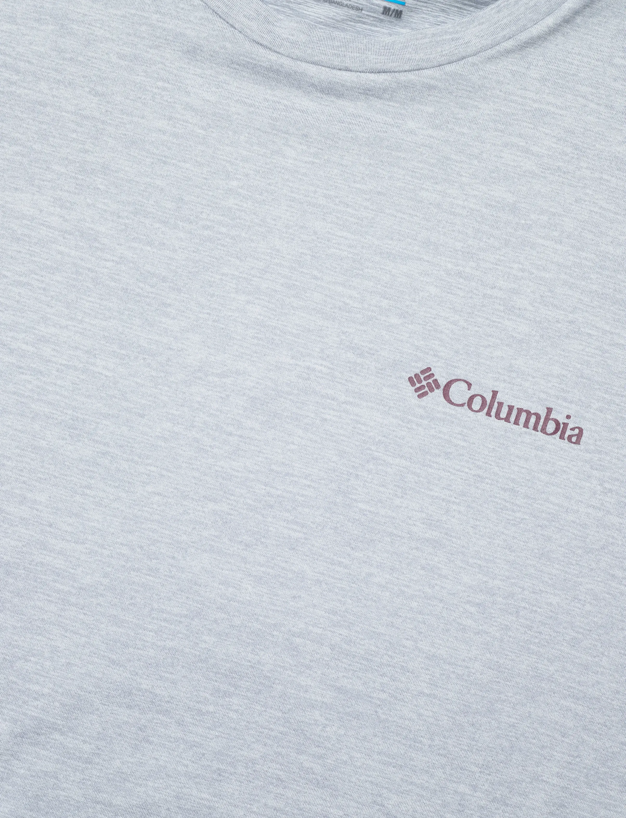 Columbia Sportswear - Kwick Hike Back Graphic SS Tee - t-shirts - tradewinds grey heather, linescape - 2