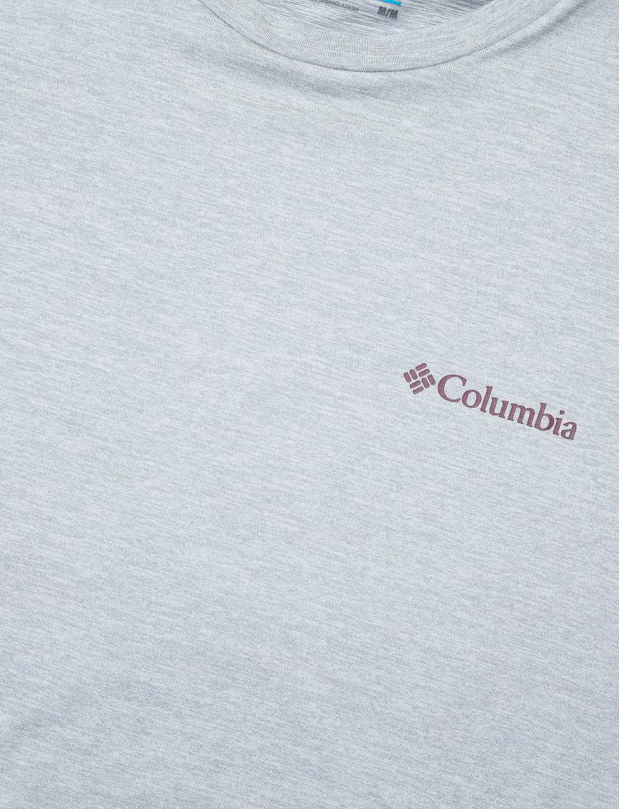 Columbia Sportswear - Kwick Hike Back Graphic SS Tee - t-shirts - tradewinds grey heather, linescape - 2