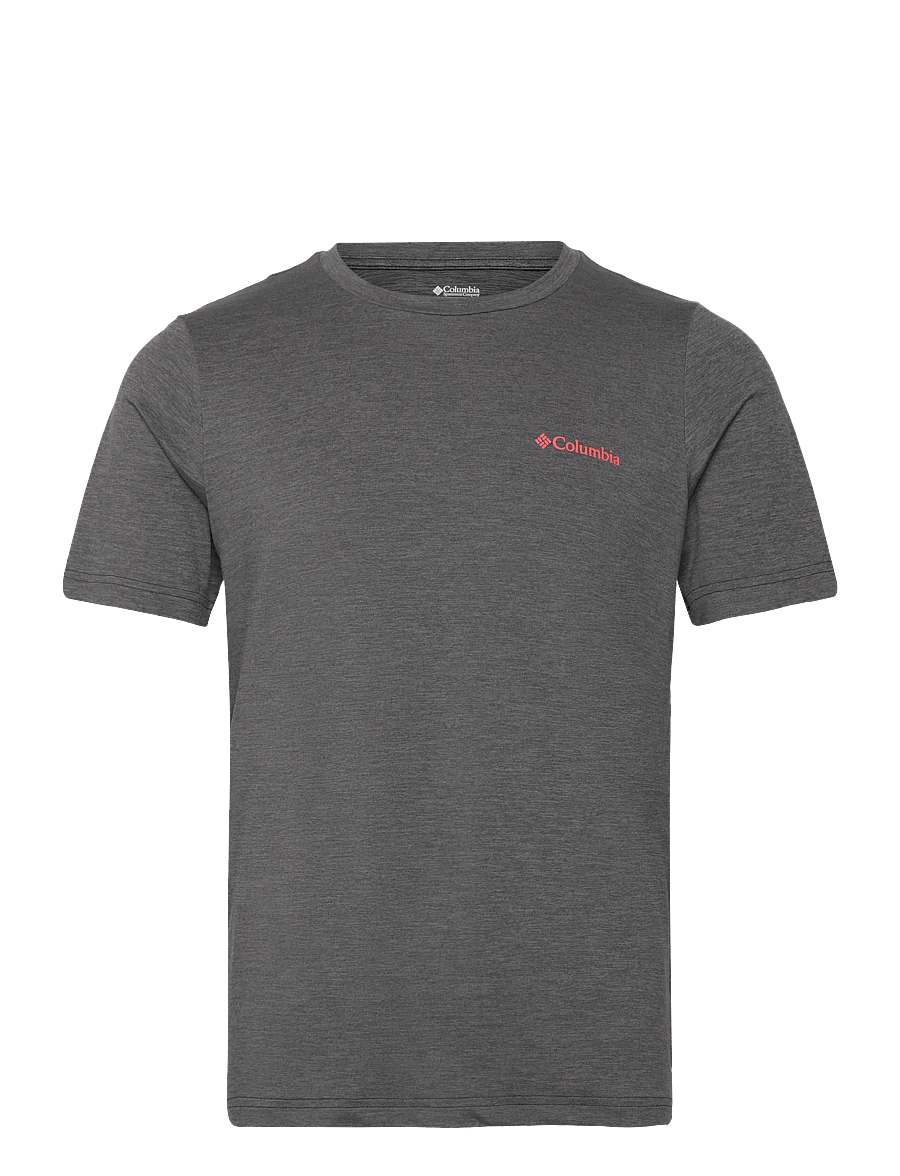 Columbia Sportswear - Kwick Hike Back Graphic SS Tee - t-shirts - black heather, linescape - 0