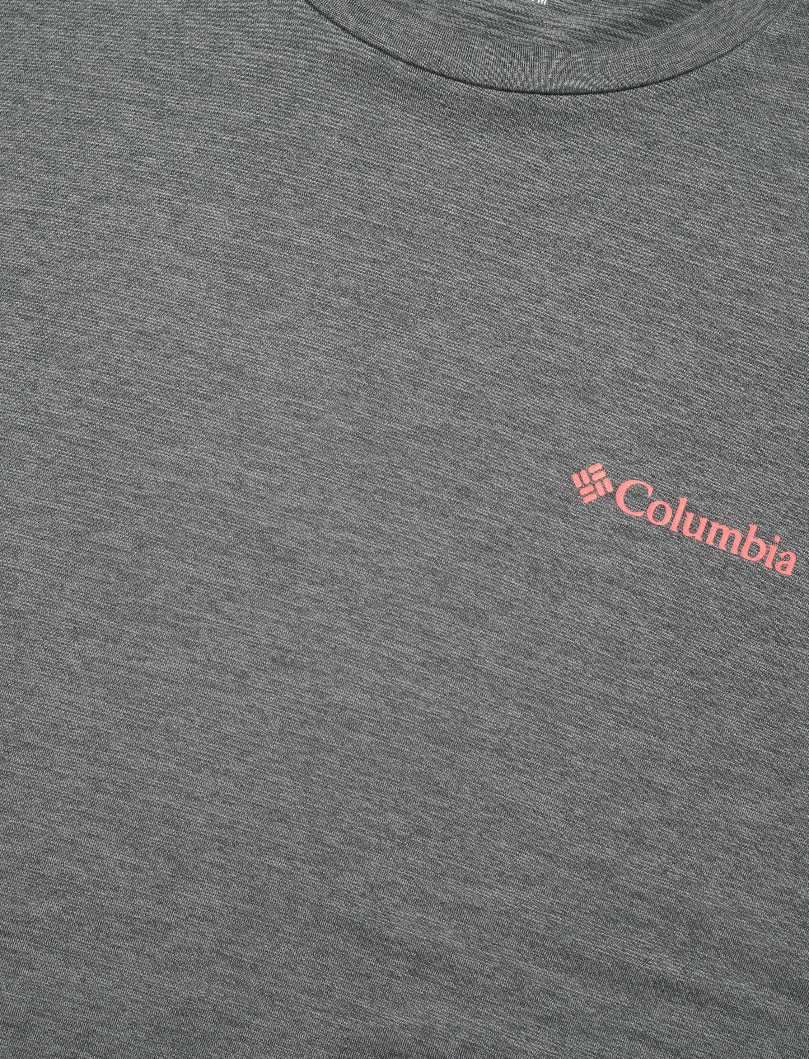 Columbia Sportswear - Kwick Hike Back Graphic SS Tee - t-shirts - black heather, linescape - 2