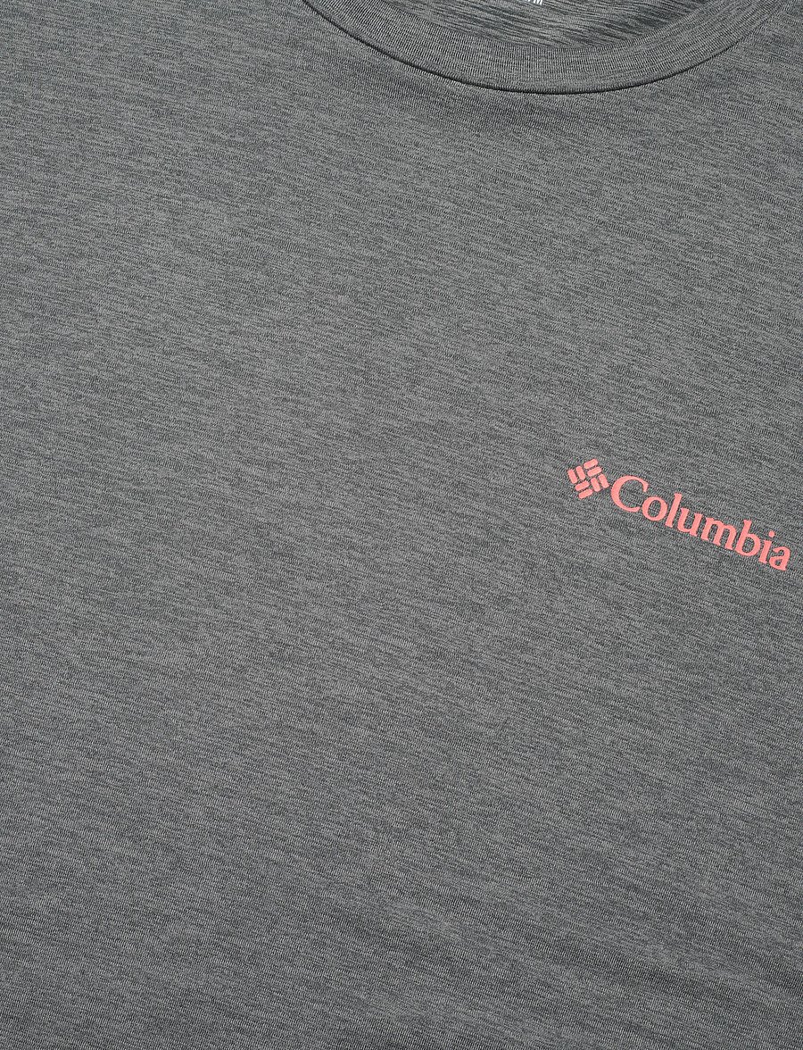Columbia Sportswear - Kwick Hike Back Graphic SS Tee - t-shirts - black heather, linescape - 2
