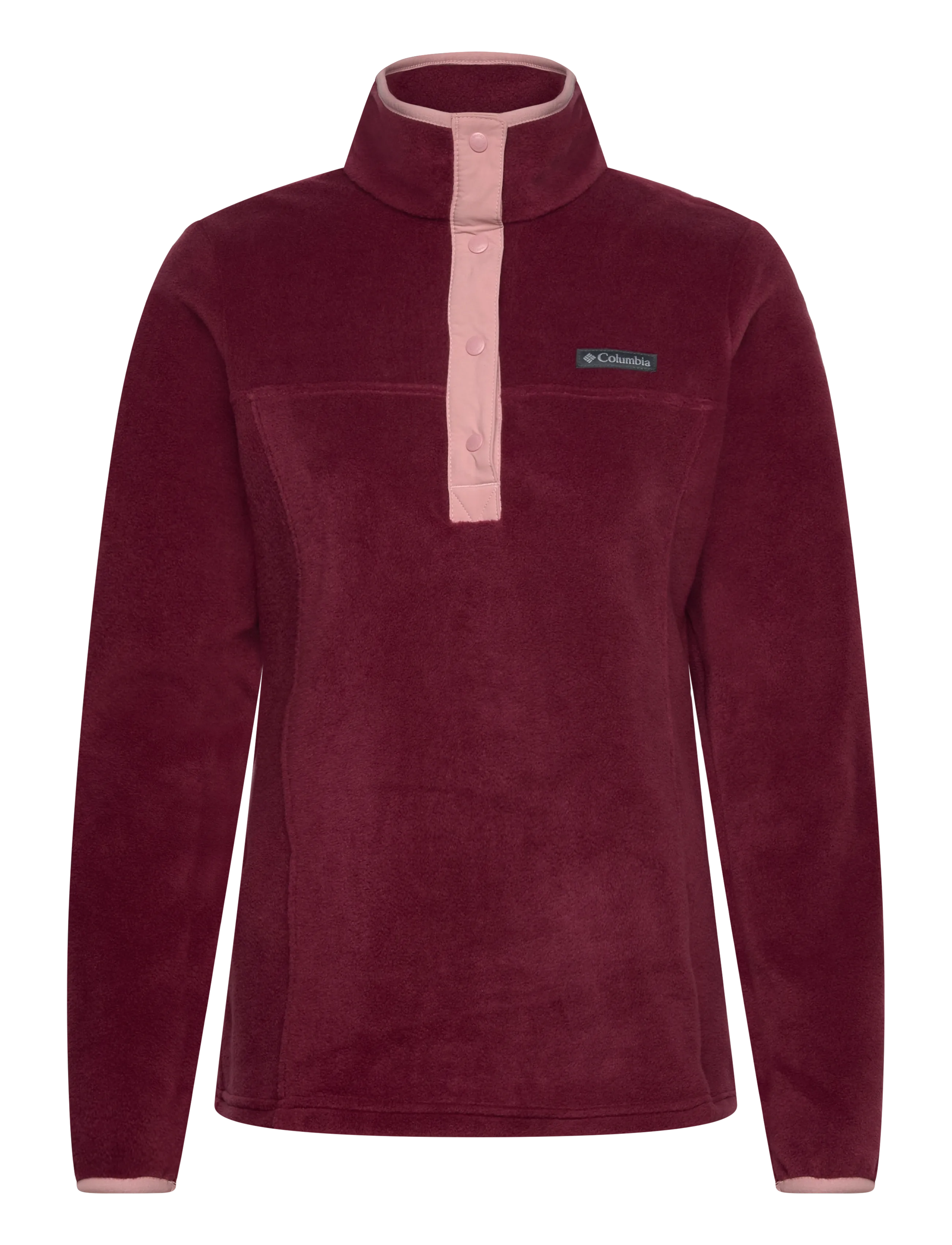 Columbia Sportswear Benton Springs 1/2 Snap Pull Over II - Kleidung - RICH WINE, ERASER PINK / burgundy