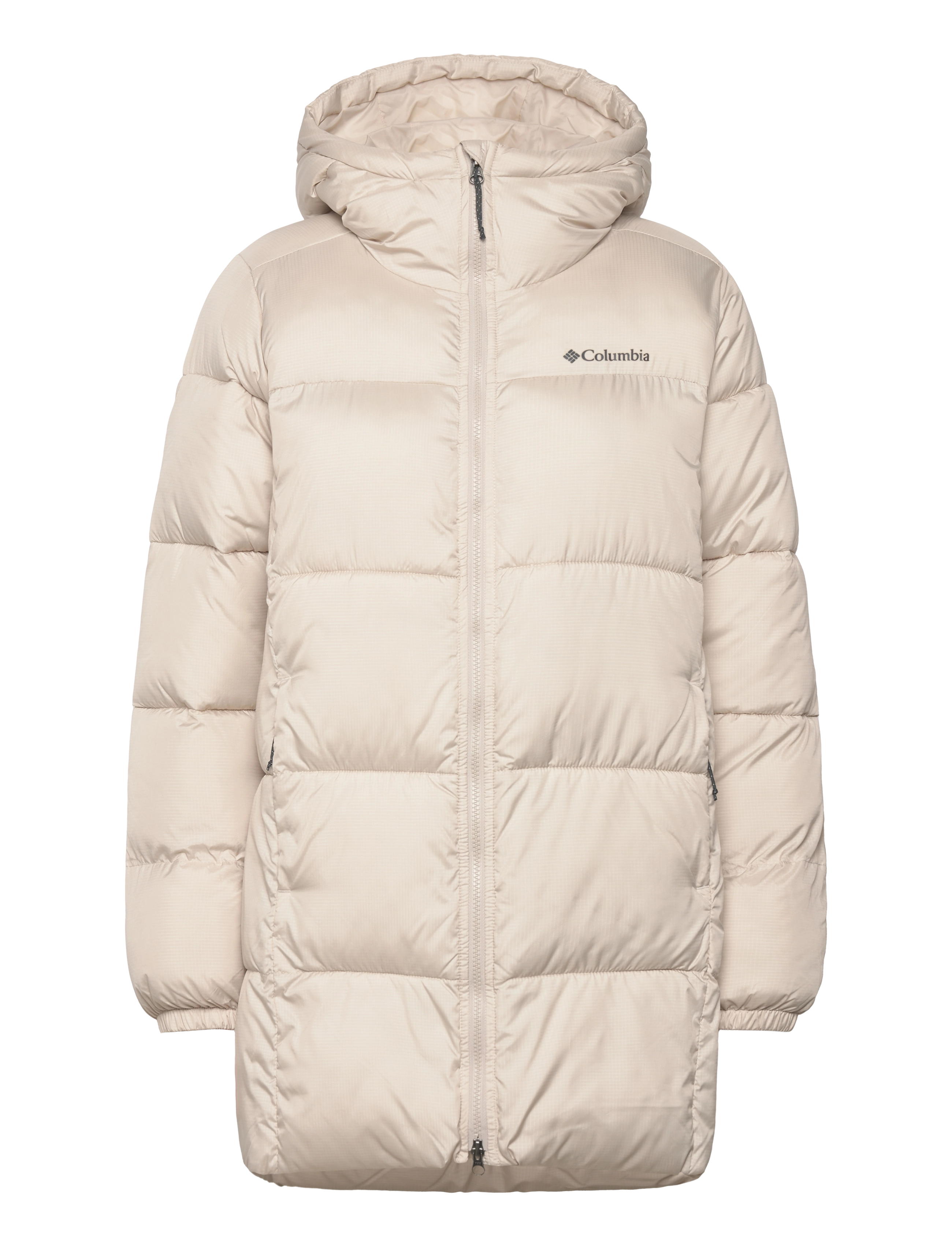 Columbia Sportswear Puffect II Mid Hooded Jacket - Columbia Sportswear - DARK STONE / cream