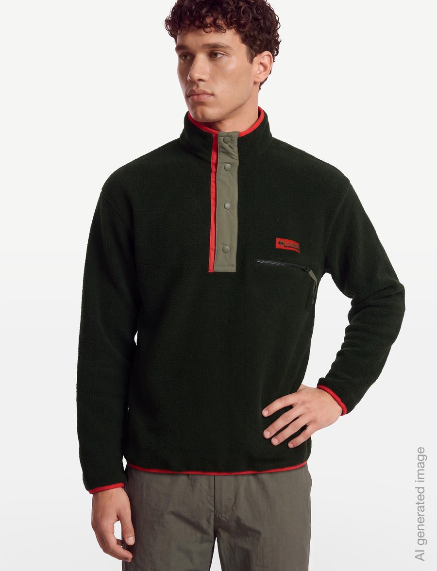 Columbia Sportswear - Helvetia II Half Snap Fleece - fleece & midlayer - greenscape - 3