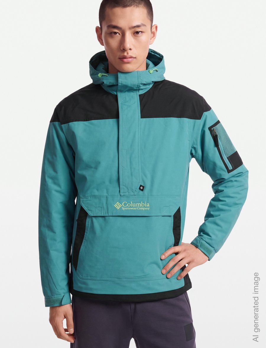 Columbia Sportswear - Challenger II Insulated Pullover - anoraks - teal, black - 3