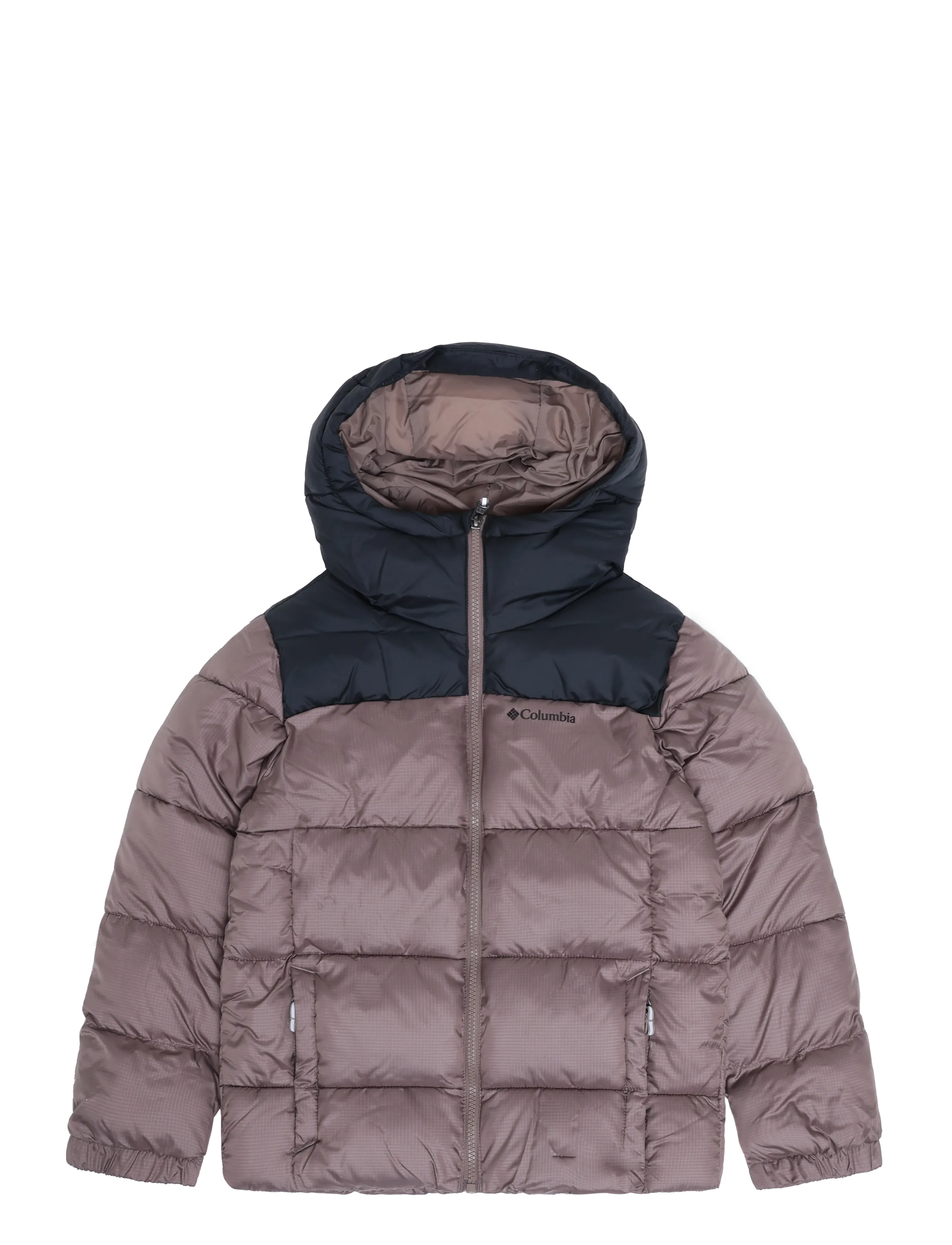 Columbia Sportswear Puffect Hooded Jacket - Dunjakker - IRON, BLACK / brown