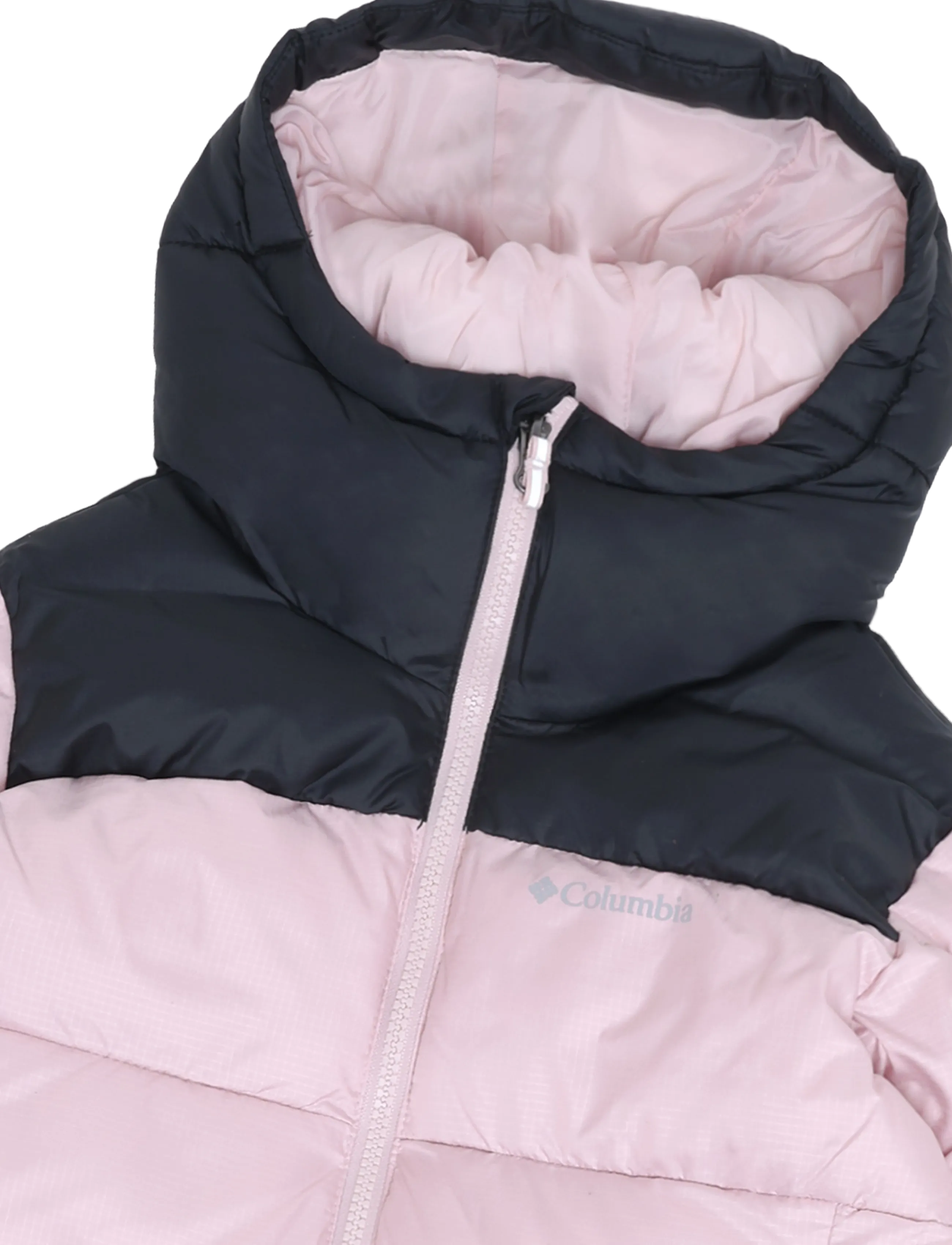 Columbia Sportswear - Puffect Hooded Jacket - paksud joped - mineral pink, black - 2