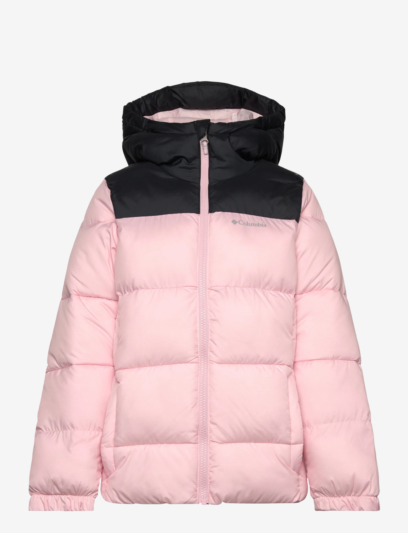 Columbia Sportswear - Puffect Hooded Jacket - paksud joped - satin pink, black - 0