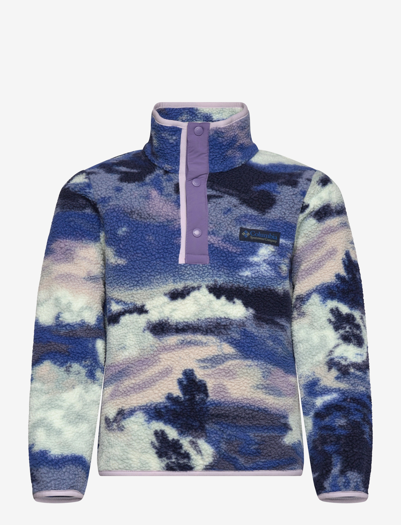 Columbia Sportswear - Helvetia II Printed Half Snap Fleece - isolerede jakker - collegiate navy dreaming, stormwatch - 0