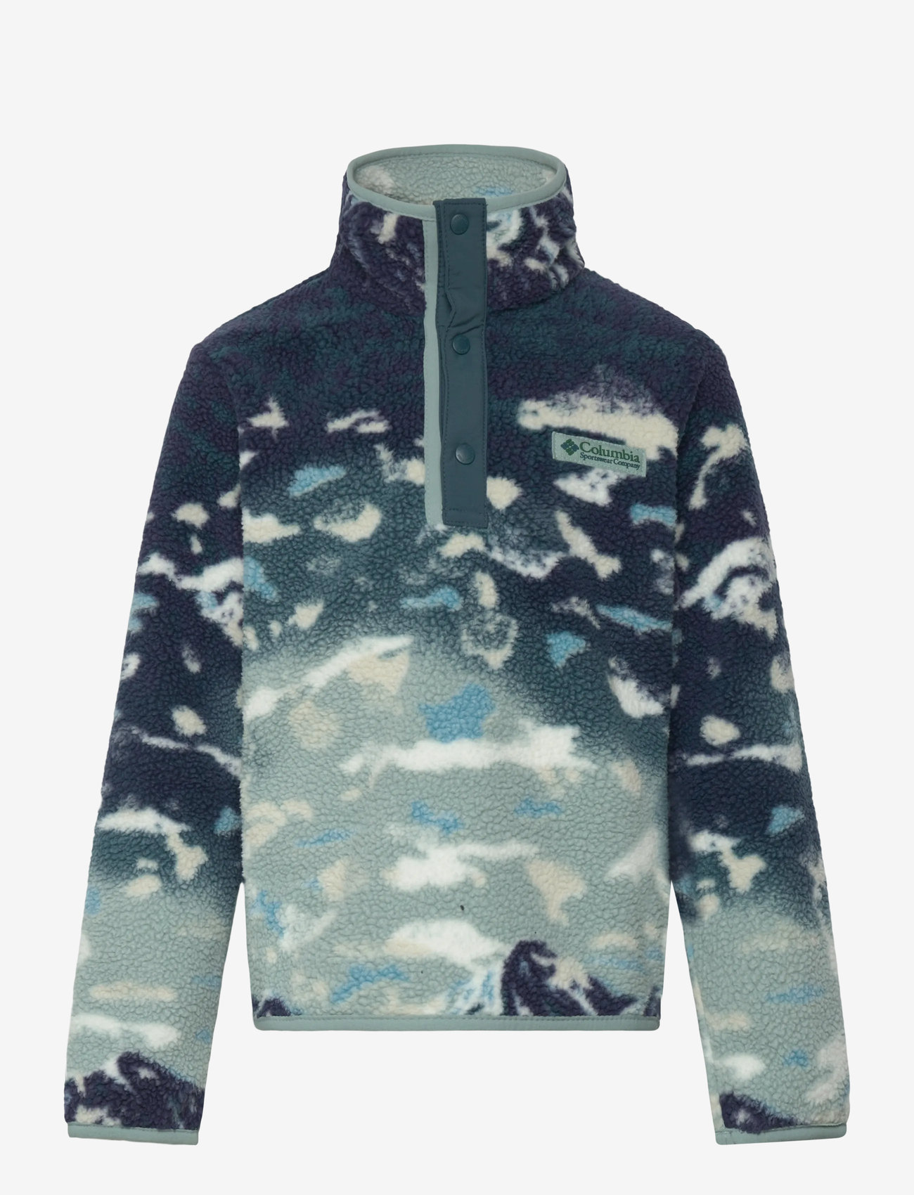 Columbia Sportswear - Helvetia II Printed Half Snap Fleece - isolerade jackor - crushed blue sisters, everblue - 0