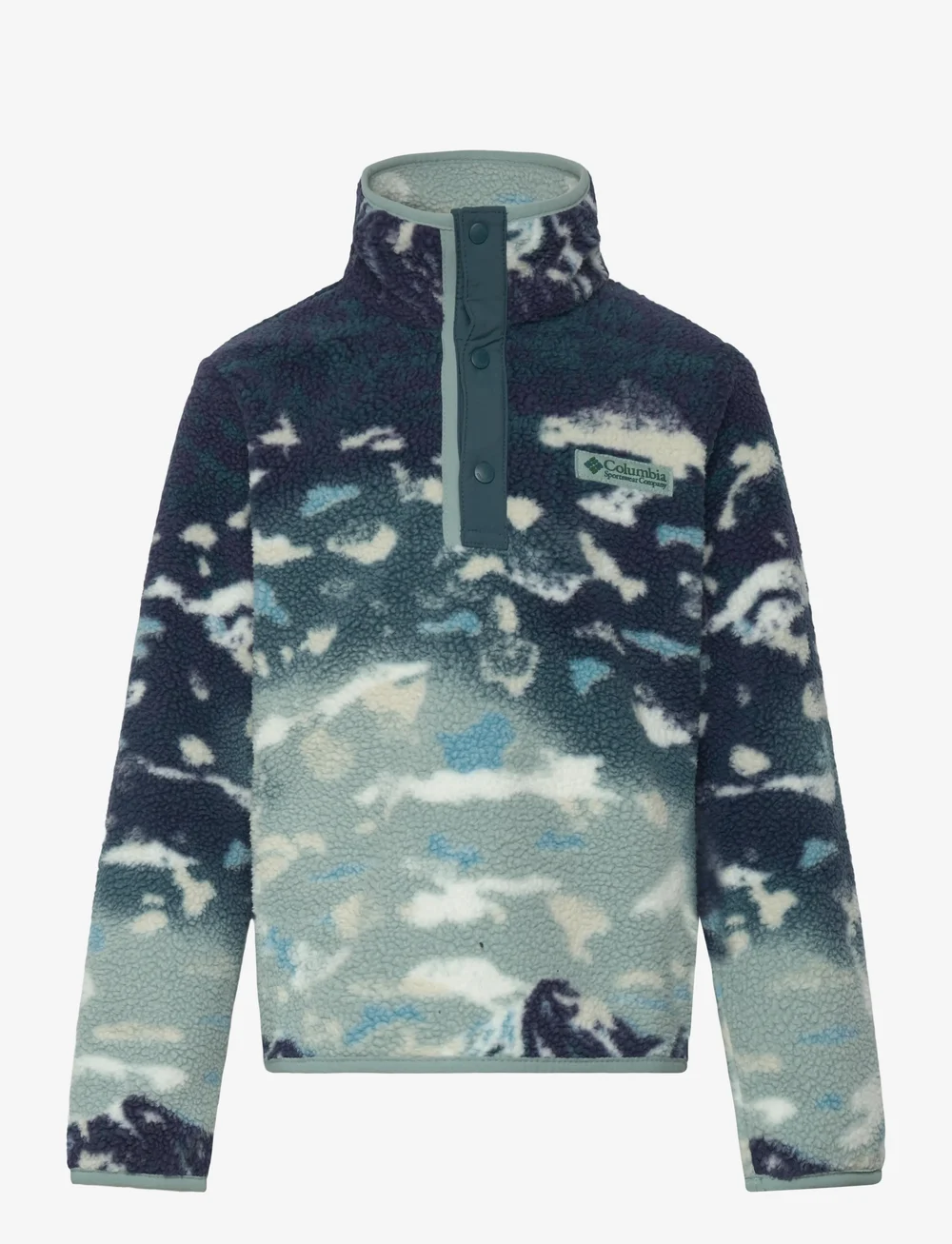 Columbia Sportswear - Helvetia II Printed Half Snap Fleece - isolerede jakker - crushed blue sisters, everblue - 0