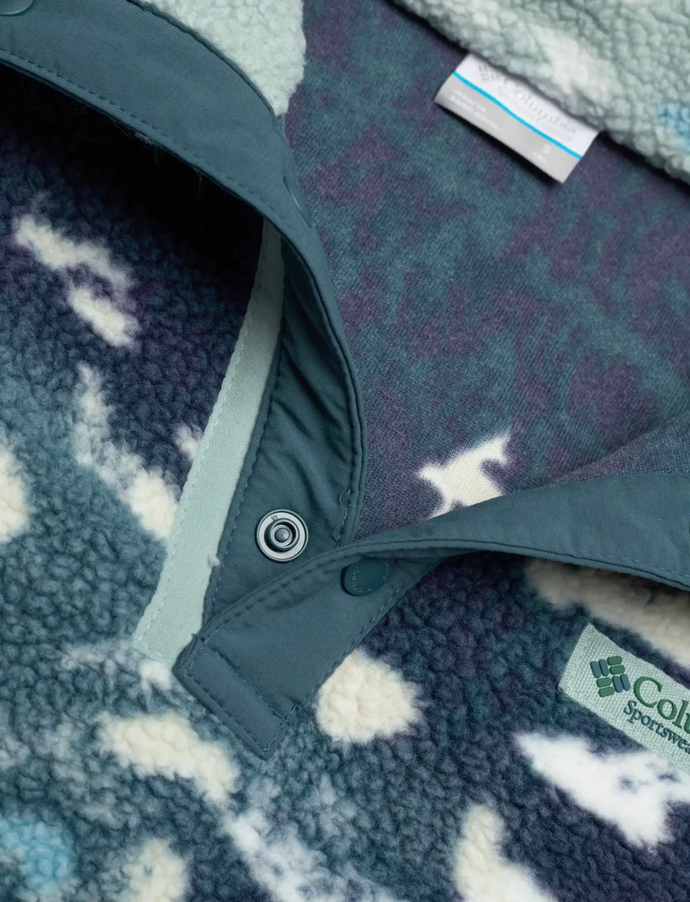 Columbia Sportswear - Helvetia II Printed Half Snap Fleece - isolerede jakker - crushed blue sisters, everblue - 2