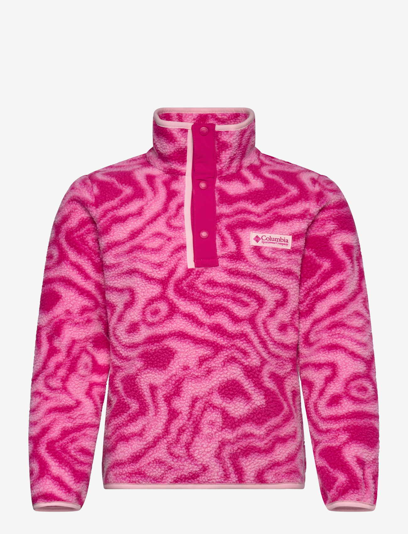 Columbia Sportswear - Helvetia II Printed Half Snap Fleece - isolerede jakker - guava pink topoglitch, guava pink - 0