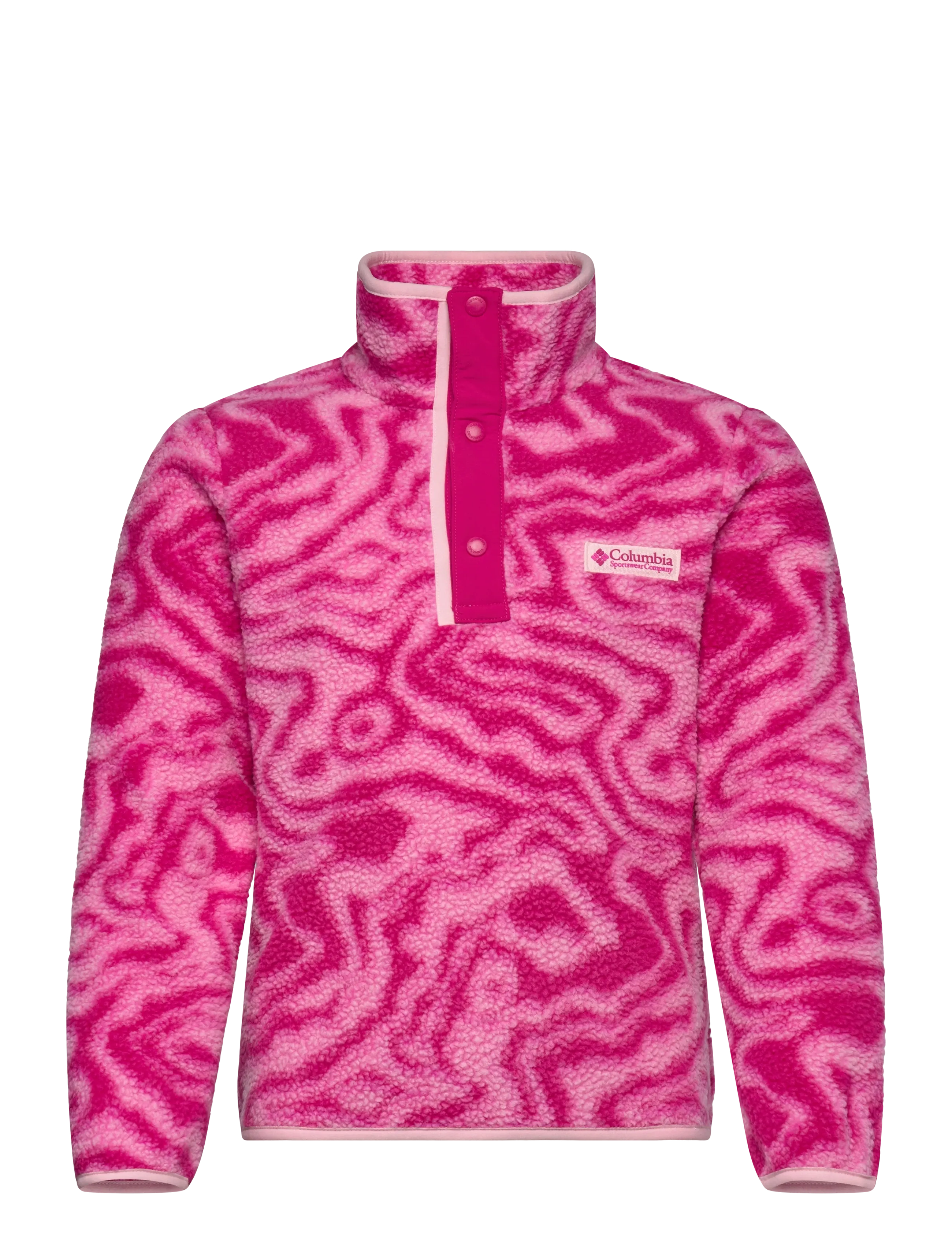 Columbia Sportswear Helvetia II Printed Half Snap Fleece - Fliis - GUAVA PINK TOPOGLITCH, GUAVA PINK / pink/rose
