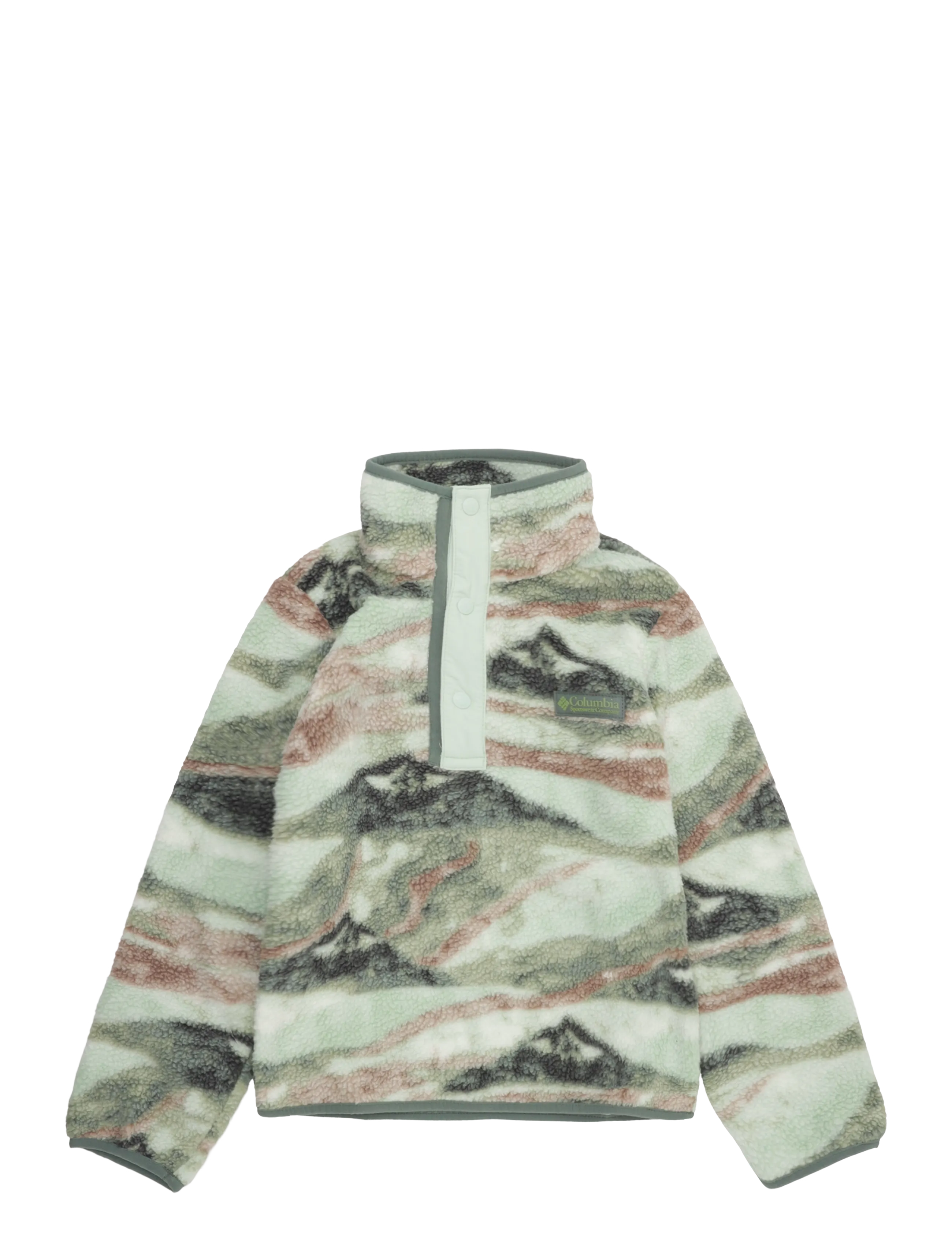 Columbia Sportswear - Helvetia II Printed Half Snap Fleece - isolerade jackor - sedona sage summits, tea light - 0