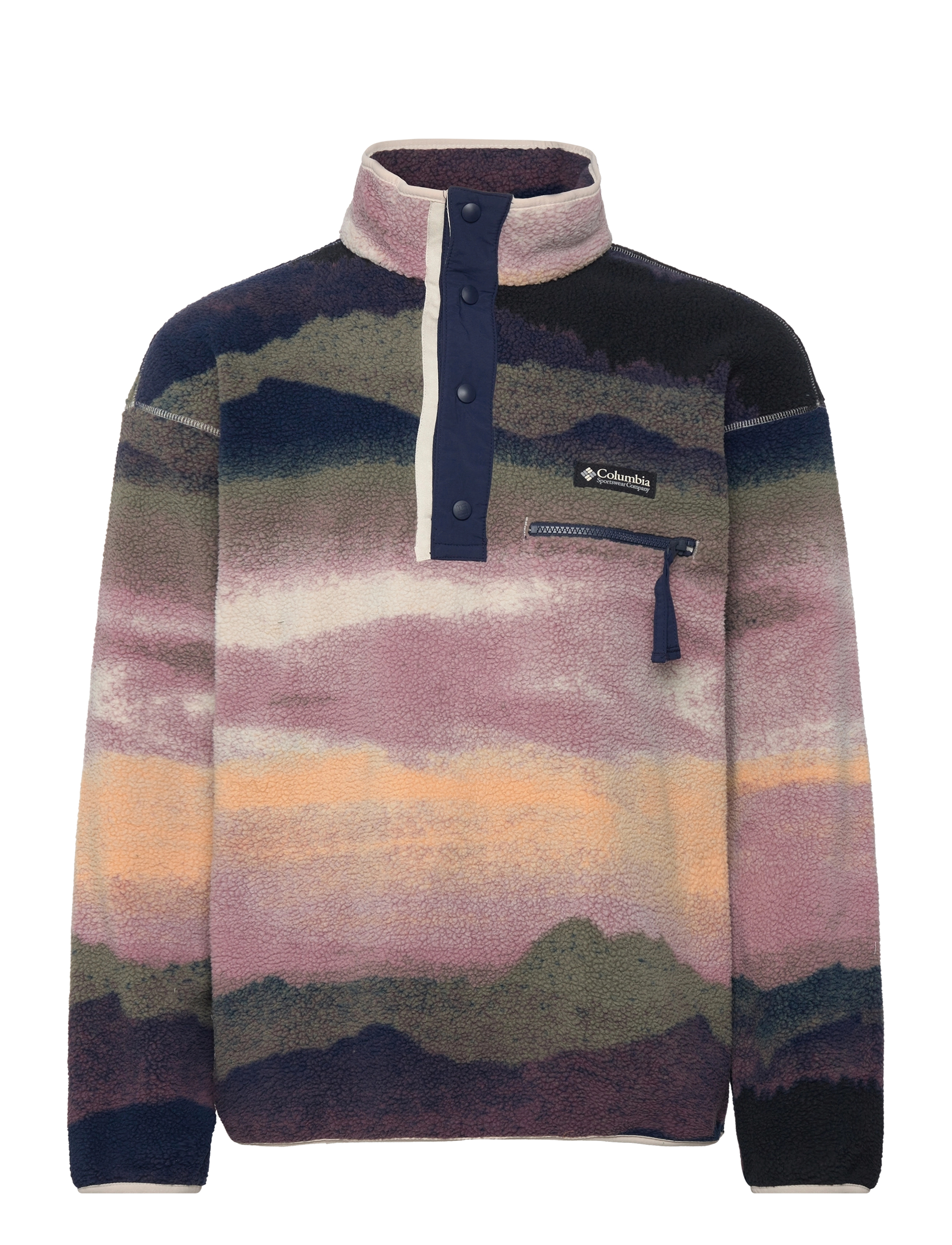 Columbia Sportswear Helvetia II Printed Half Snap Fleece - Fleece-Pullover - COLLEGIATE NAVY DOLOMITES / multi