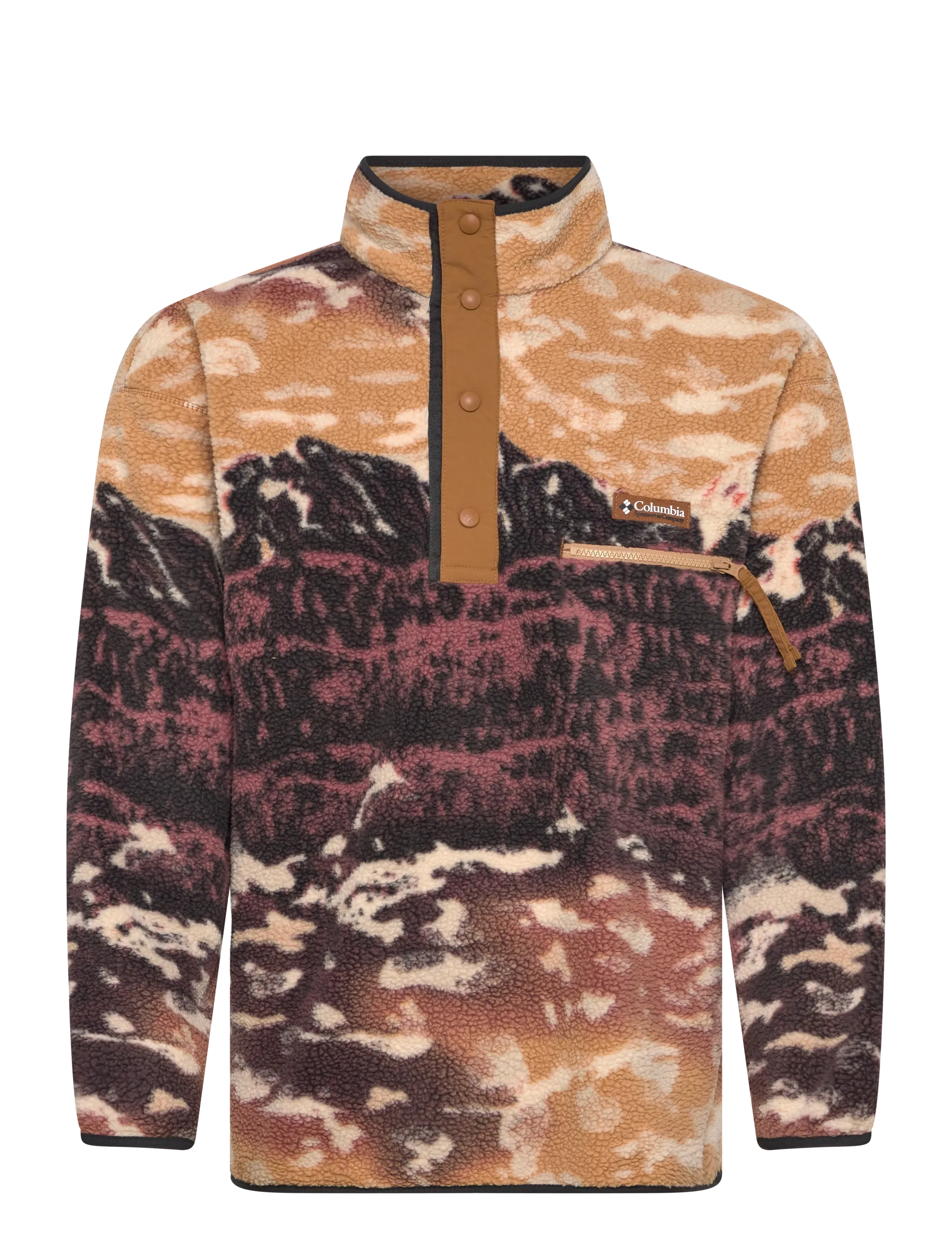 Columbia Sportswear Helvetia II Printed Half Snap Fleece - Columbia Sportswear - CAMEL BROWN SISTERS / beige