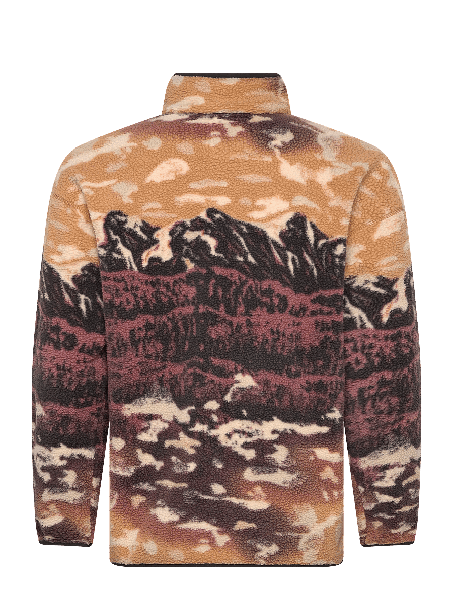 Columbia Sportswear - Helvetia II Printed Half Snap Fleece - fleece & midlayer - camel brown sisters - 1