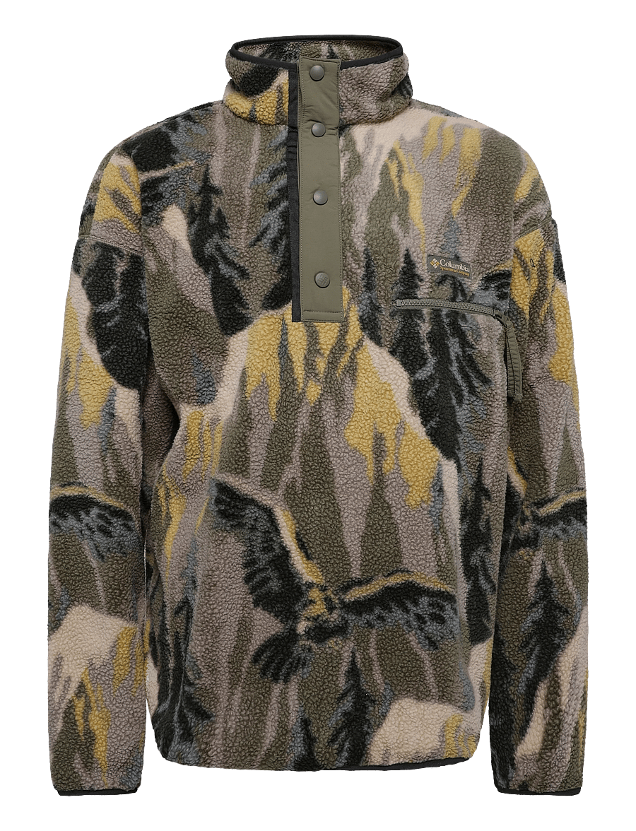Columbia Sportswear - Helvetia II Printed Half Snap Fleece - kampsunid ja vahekihid - stone green soarin - 0