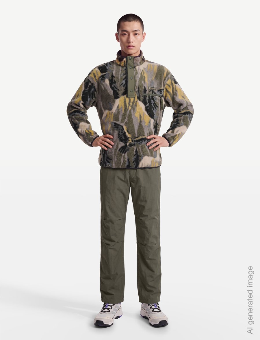 Columbia Sportswear - Helvetia II Printed Half Snap Fleece - flīss un vidējie slāņi - stone green soarin - 0