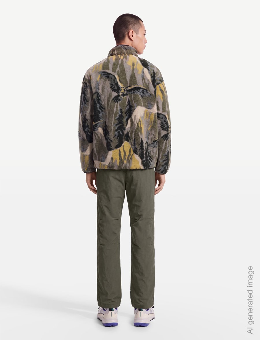 Columbia Sportswear - Helvetia II Printed Half Snap Fleece - flīss un vidējie slāņi - stone green soarin - 4