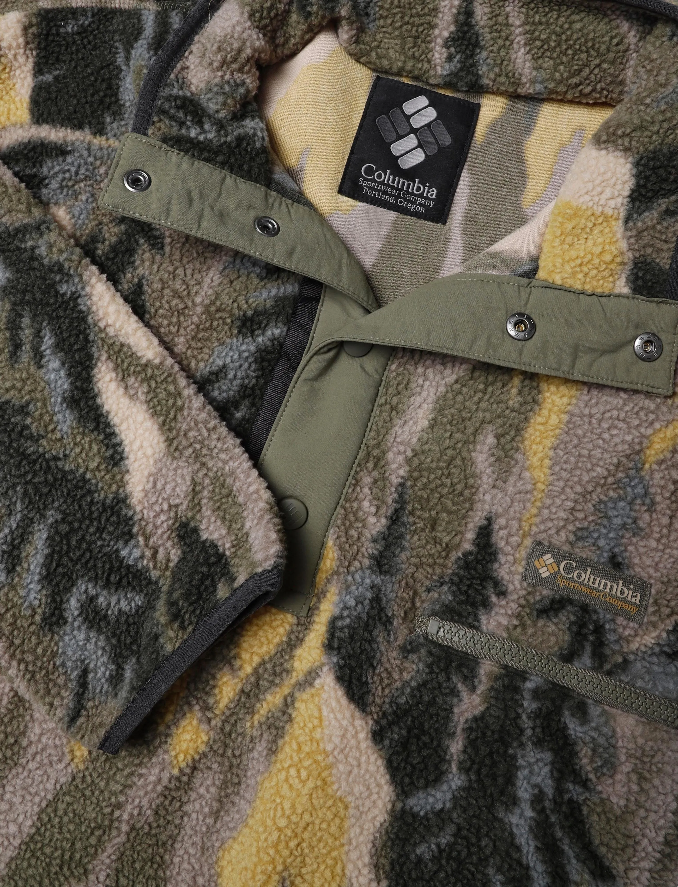 Columbia Sportswear - Helvetia II Printed Half Snap Fleece - kampsunid ja vahekihid - stone green soarin - 2