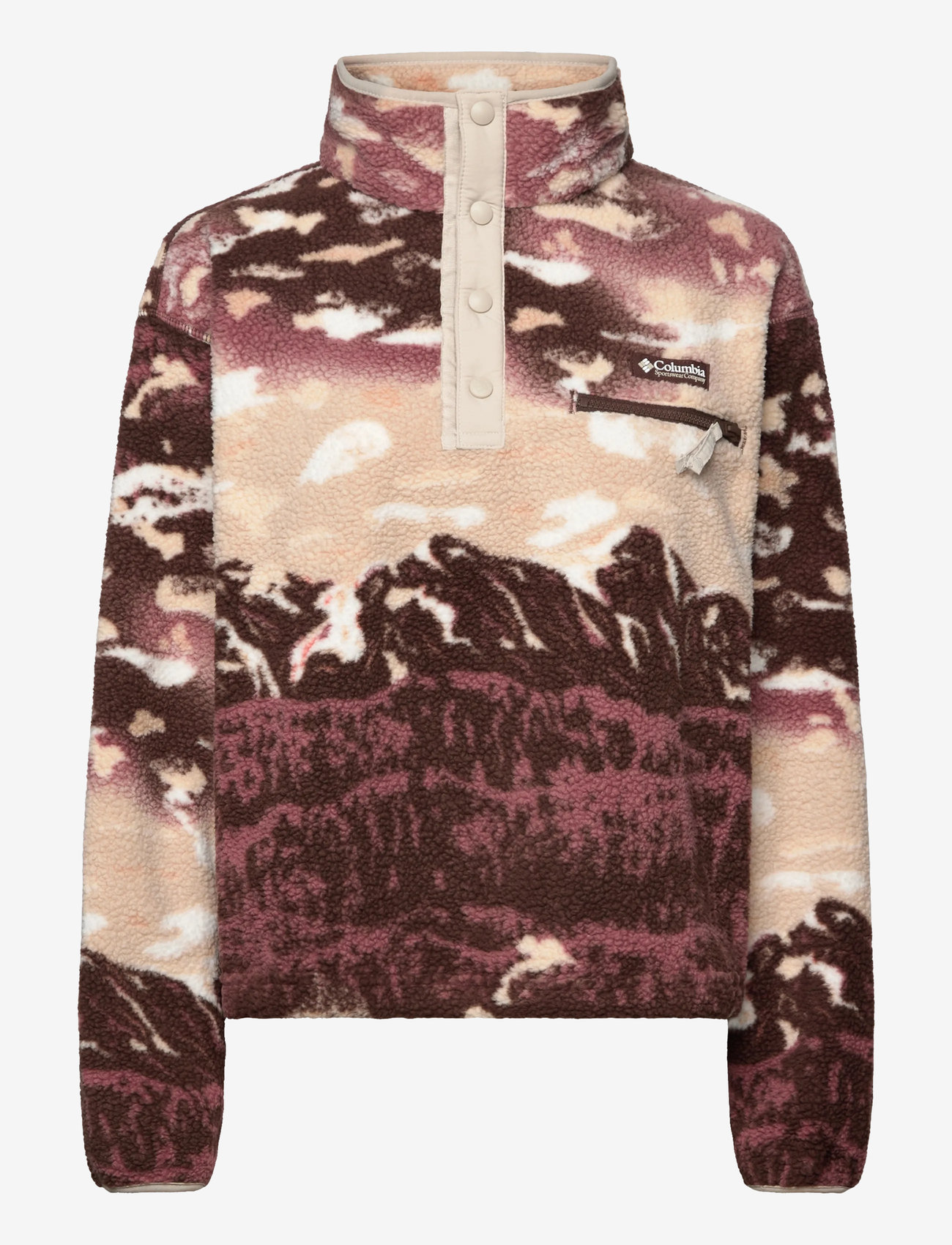 Columbia Sportswear - Helvetia II Printed Cropped Half Snap - oberteile - tobacco sisters, dark stone - 0