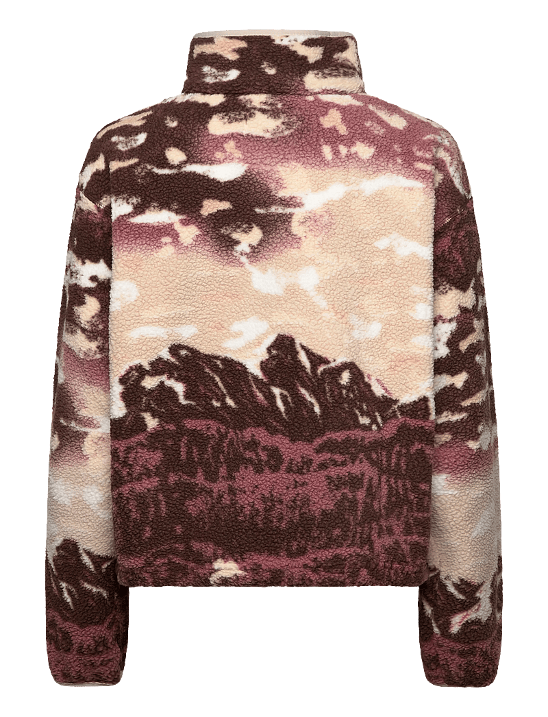 Columbia Sportswear - Helvetia II Printed Cropped Half Snap - fleece og mellemlag - tobacco sisters, dark stone - 1