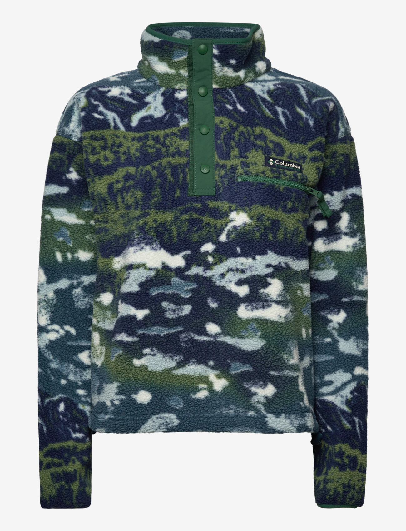 Columbia Sportswear - Helvetia II Printed Cropped Half Snap - overdele - everblue sisters, rain forest - 0