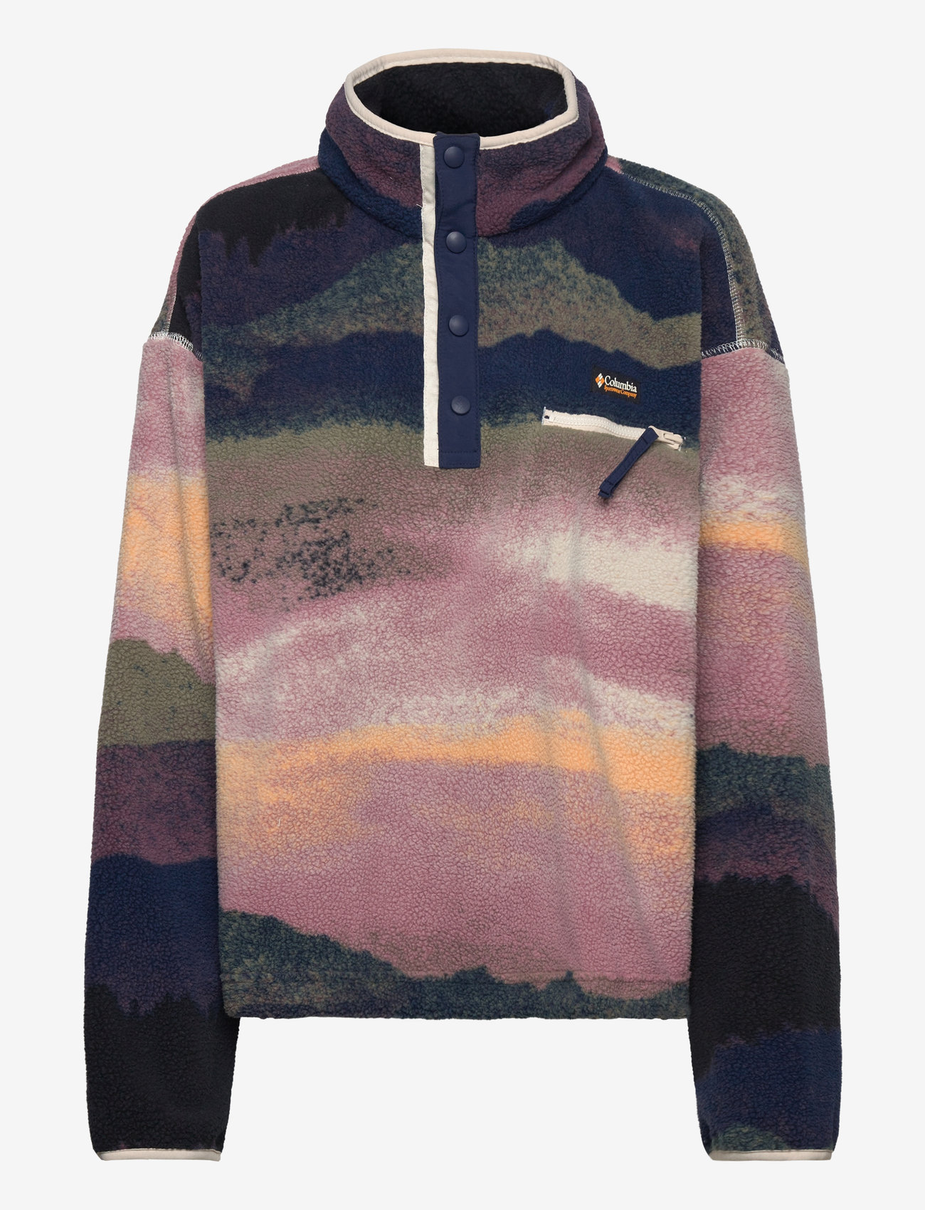 Columbia Sportswear - Helvetia II Printed Cropped Half Snap - fleece & midlayer - collegiate navy dolomites - 0