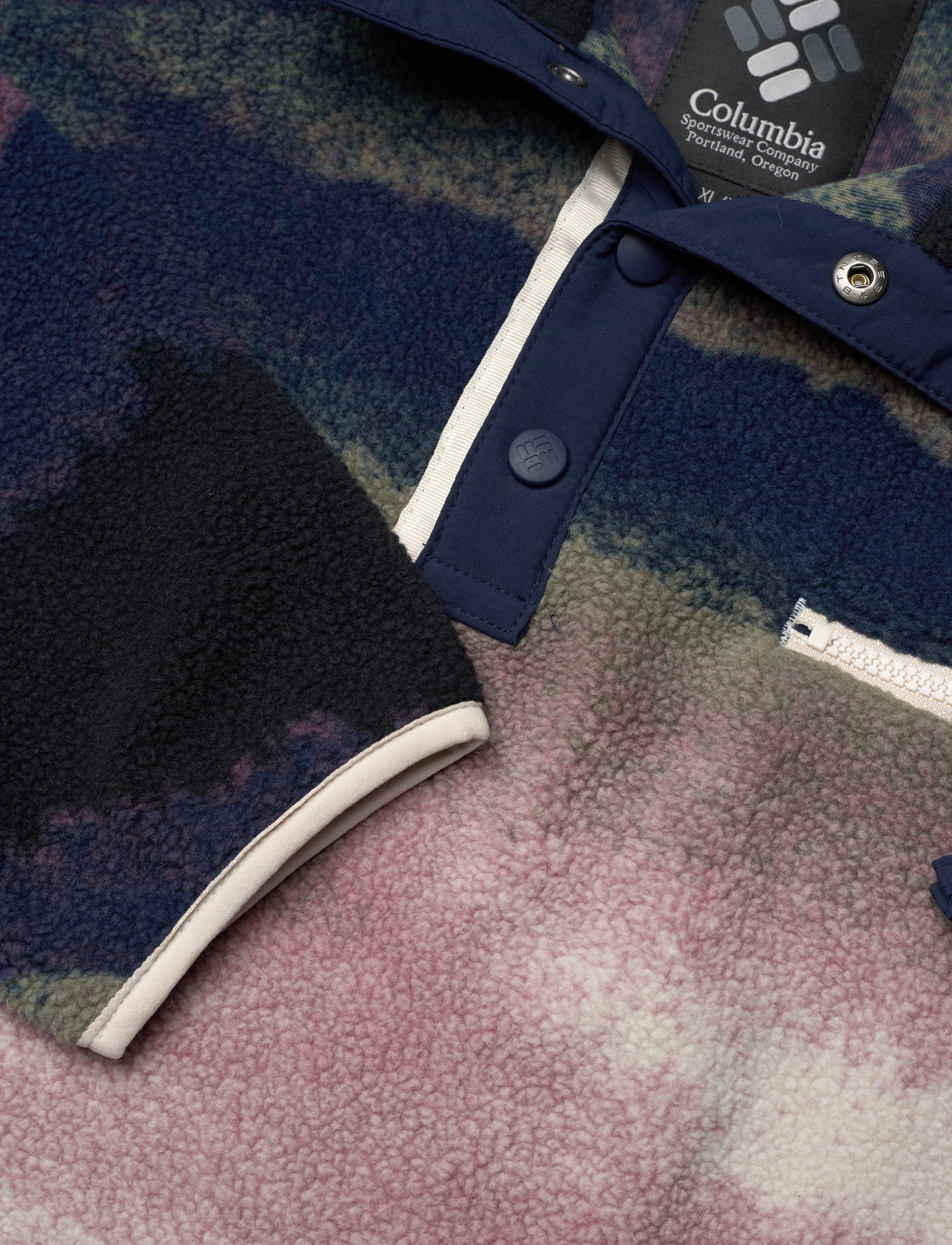 Columbia Sportswear - Helvetia II Printed Cropped Half Snap - Överdelar - collegiate navy dolomites - 2