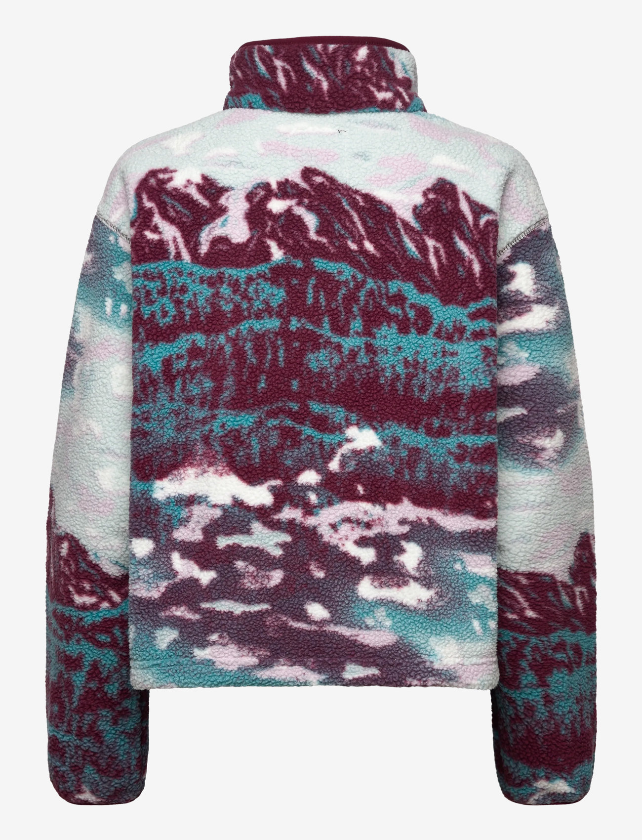 Columbia Sportswear - Helvetia II Printed Cropped Half Snap - oberteile - rich wine sisters, rich wine - 1