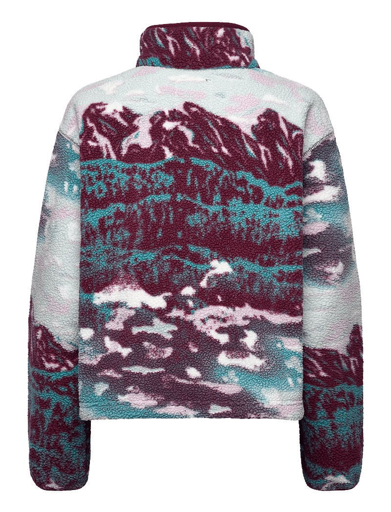 Columbia Sportswear - Helvetia II Printed Cropped Half Snap - oberteile - rich wine sisters, rich wine - 1