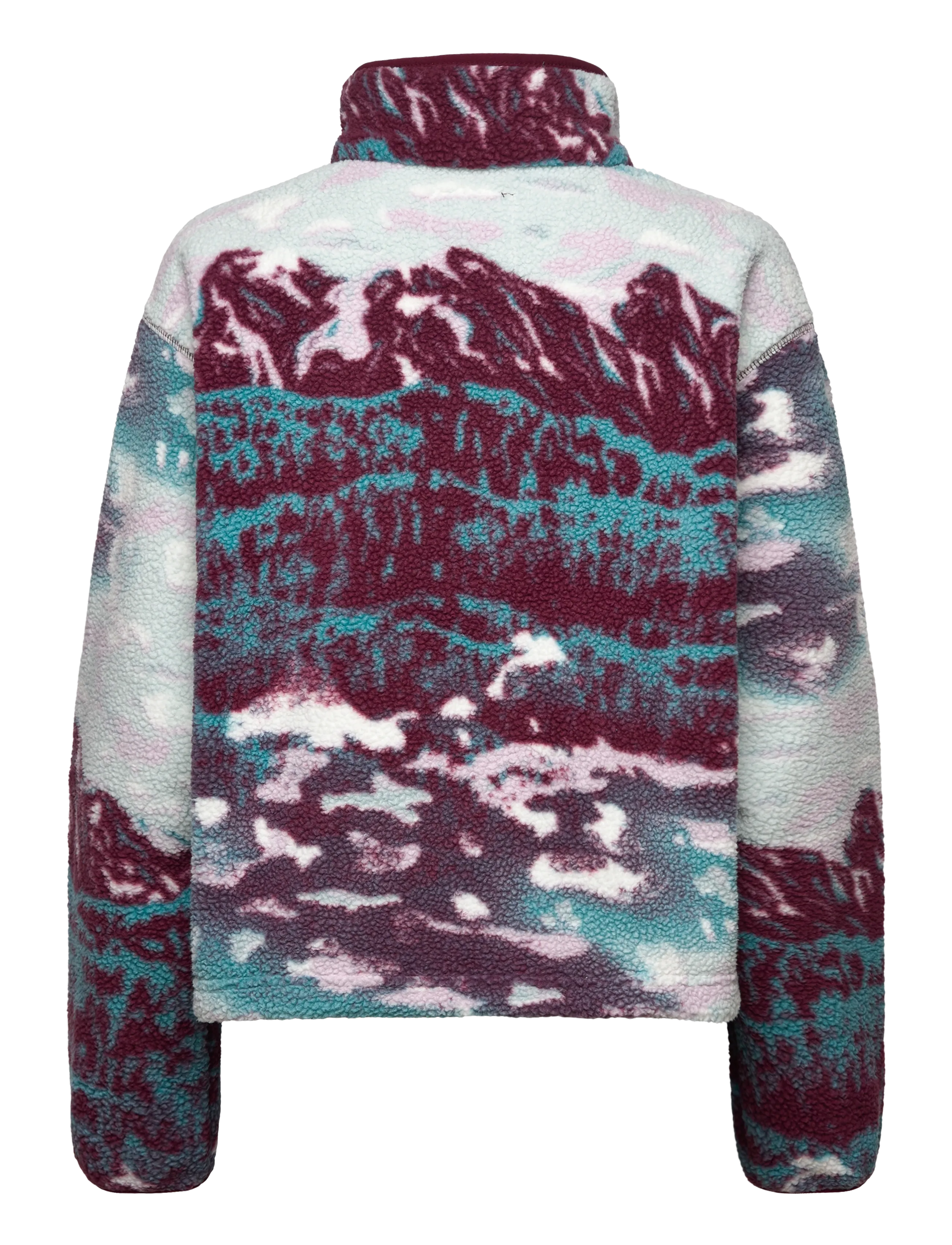 Columbia Sportswear - Helvetia II Printed Cropped Half Snap - oberteile - rich wine sisters, rich wine - 1