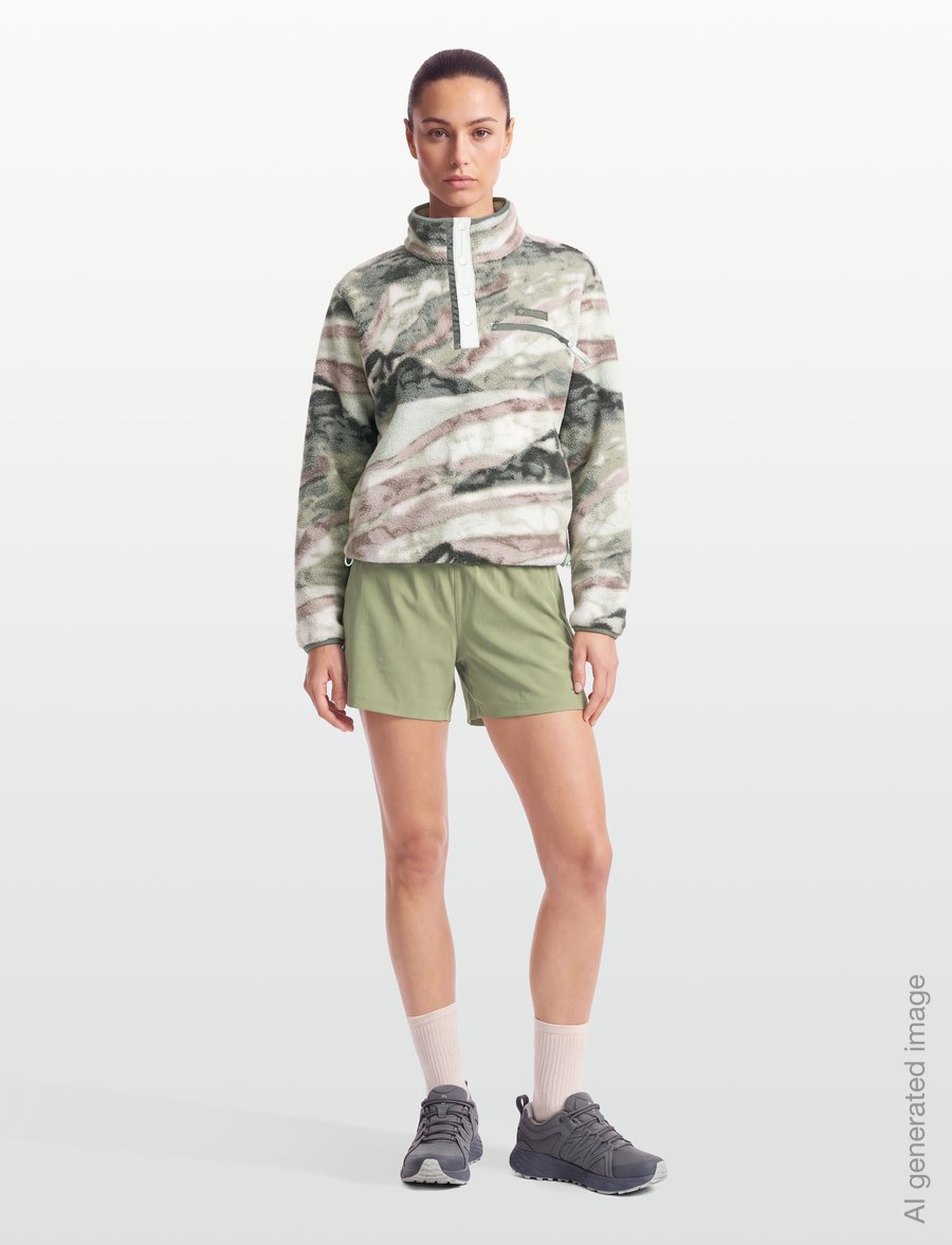 Columbia Sportswear - Helvetia II Printed Cropped Half Snap - oberteile - sedona sage, summits - 0