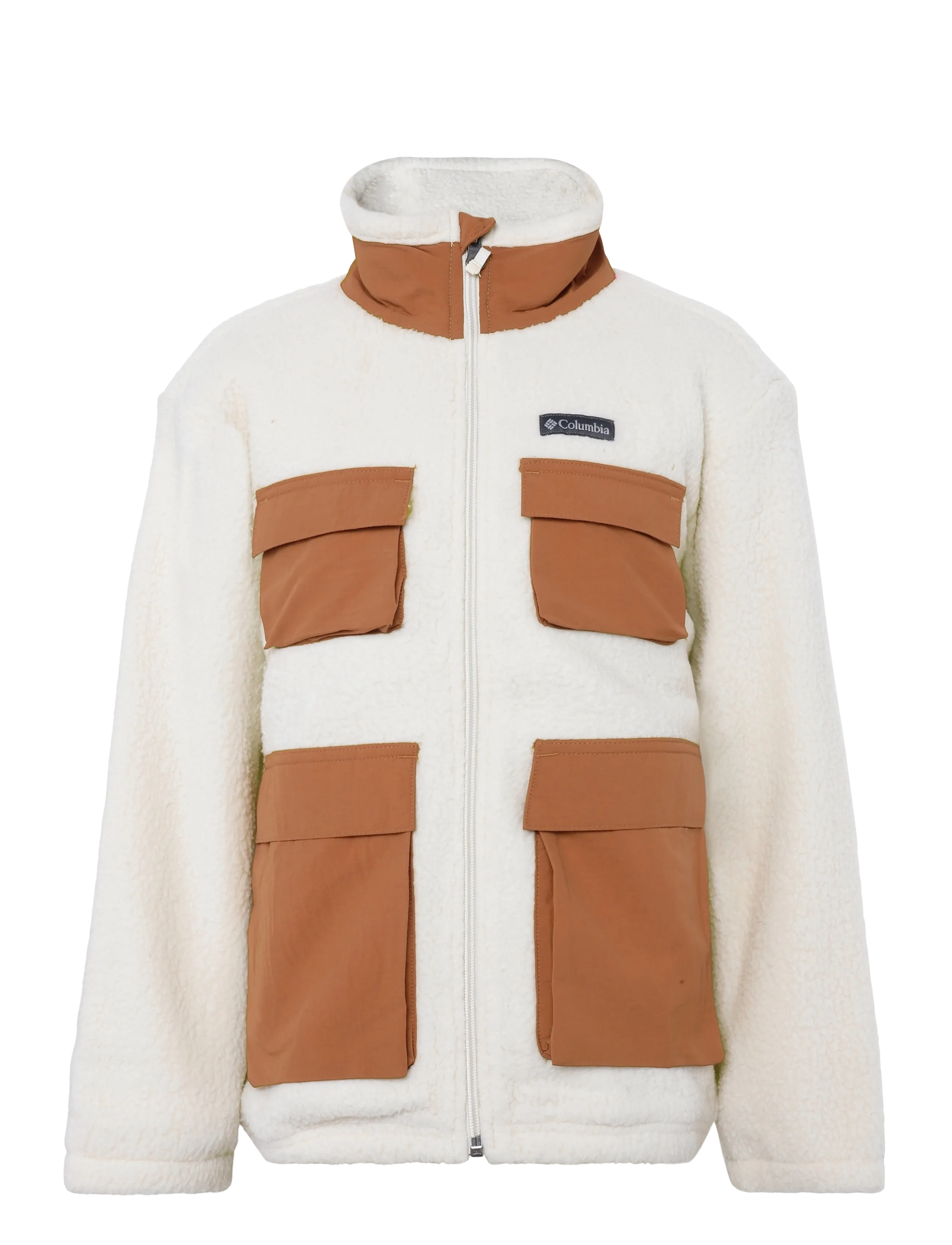 Columbia Sportswear Jasper Ridge Pebbled Fleece Full Zip - Tagasi kooli - CHALK, CAMEL BROWN / cream